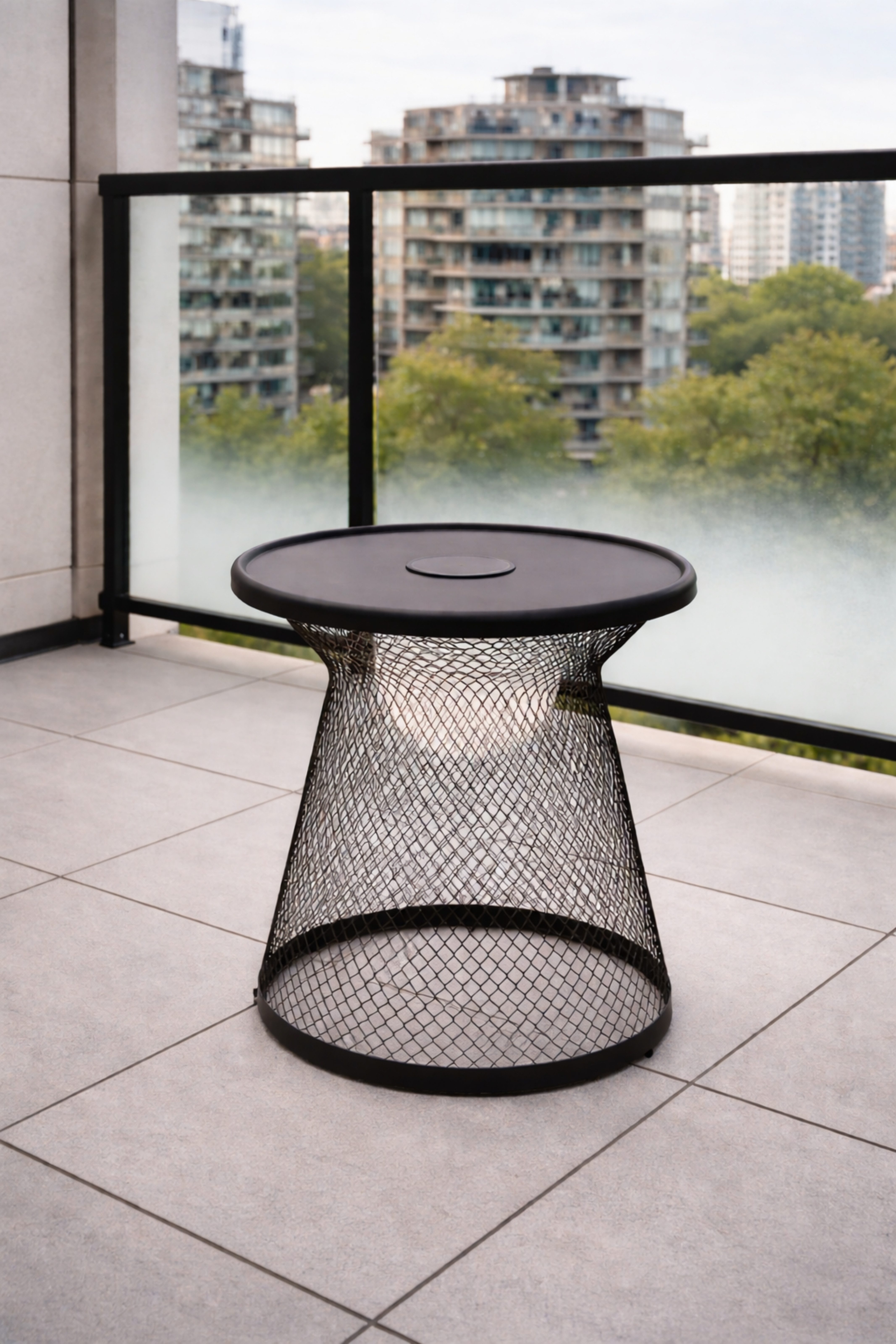 Leco LED Außen-Stehlampe Solarleuchte / Solartisch LUNA, LED fest integriert, warmweiß, 3000k, Stehleuchte, Tisch, Beistelltisch