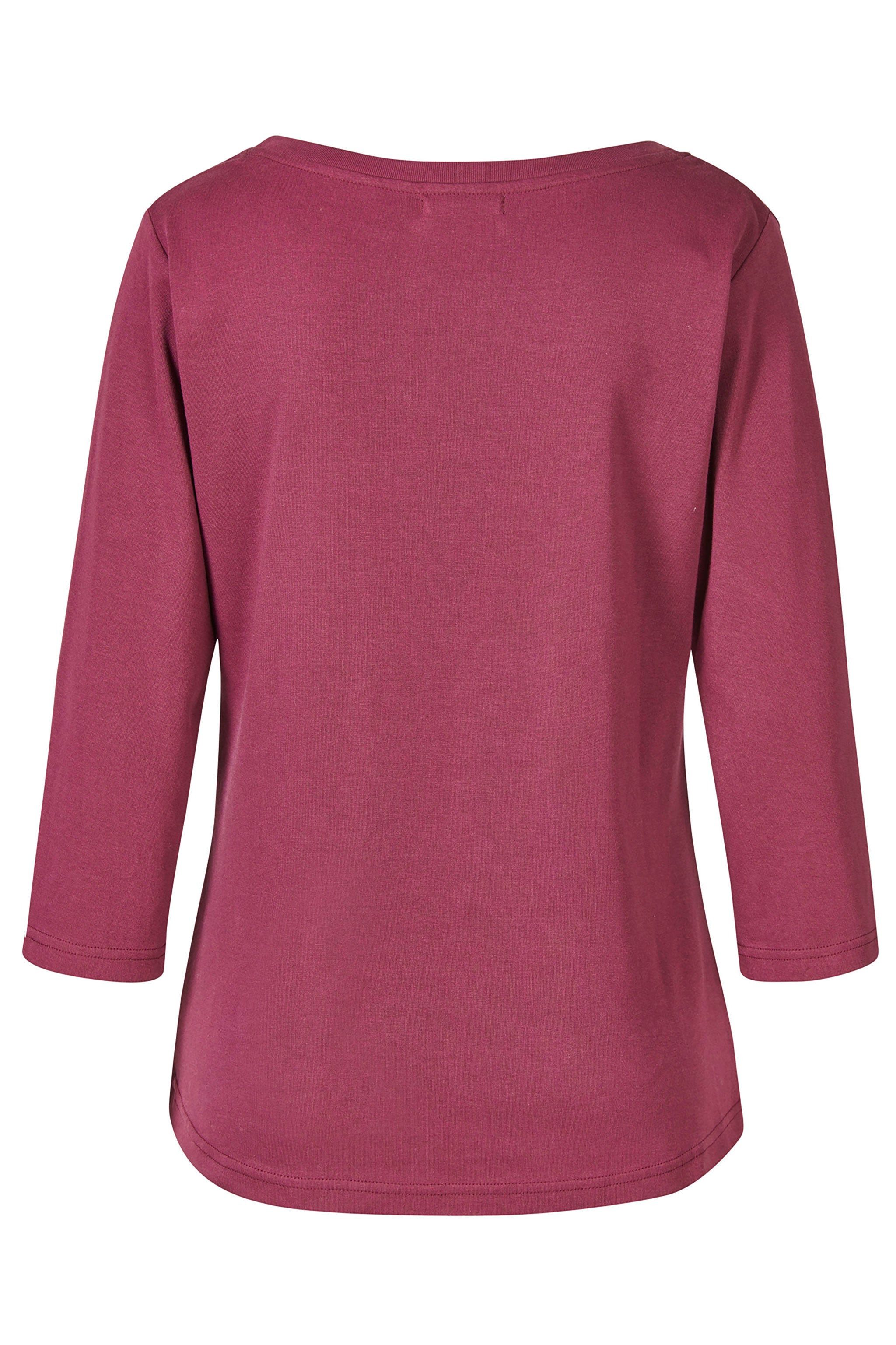 Himalaya Clothing 3/4-Arm-Shirt Basic Shirt 3/4 Arm Damen "Alma" mit Rundhalsausschnitt Bio-Baumwolle Vielseitiges Shirt mit hohem Tragekomfort