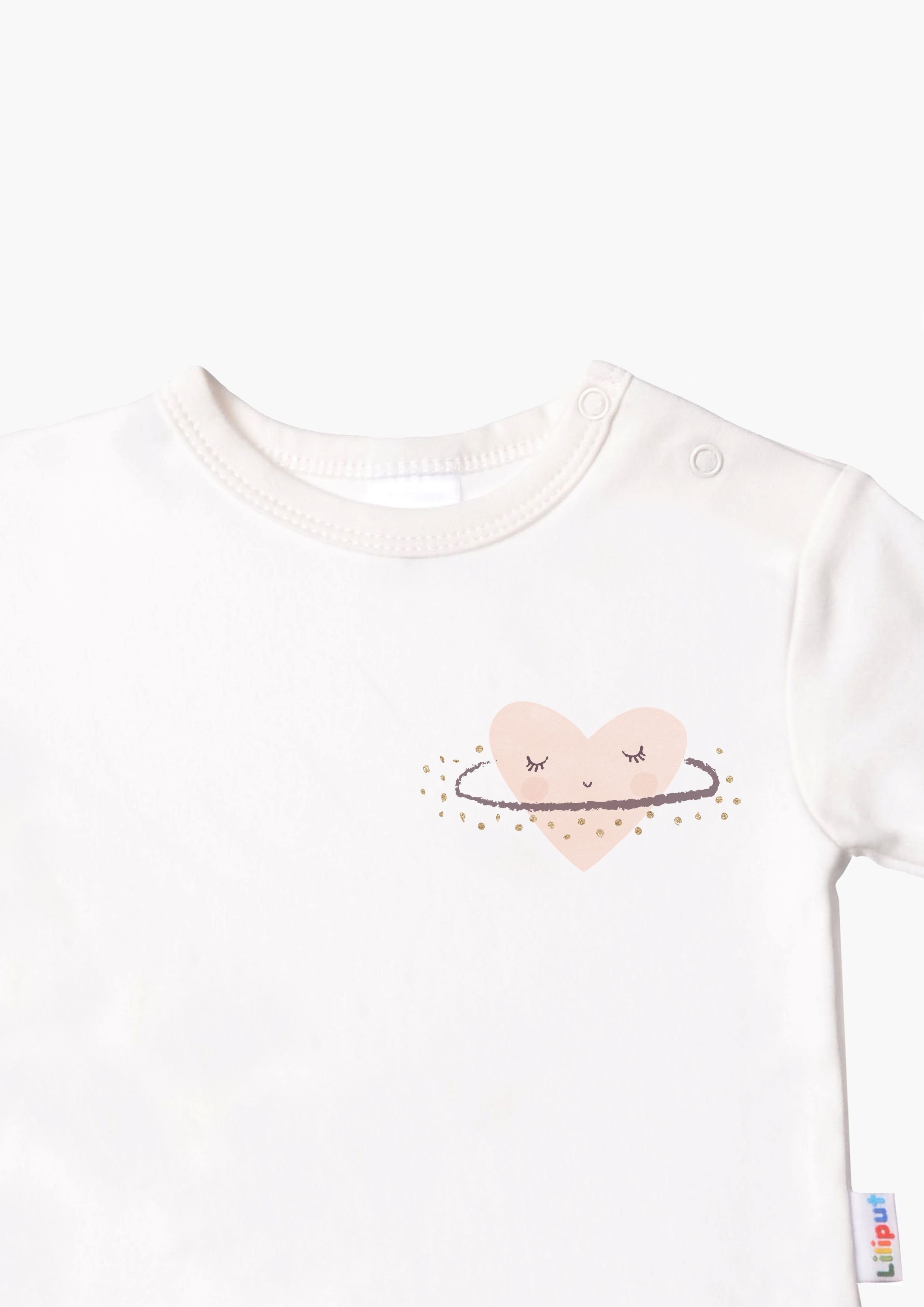 Liliput Langarmshirt Herz mit Druckknöpfen auf der Schulter