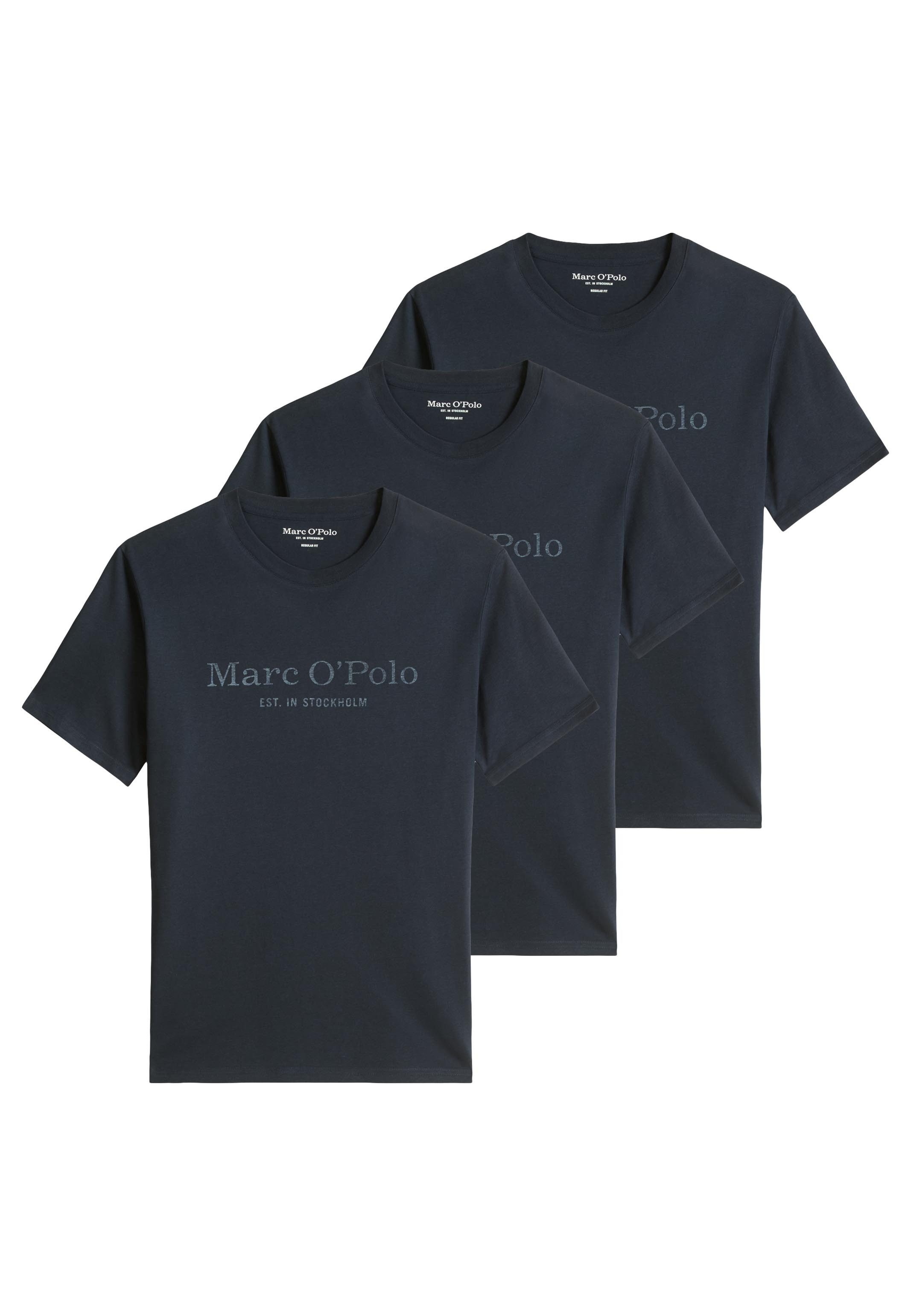 Marc O'Polo T-Shirt 3er Pack Kjer (Spar-Set, 3-tlg) T-Shirt - Baumwolle - Atmungsaktiv - Weiche Baumwolle
