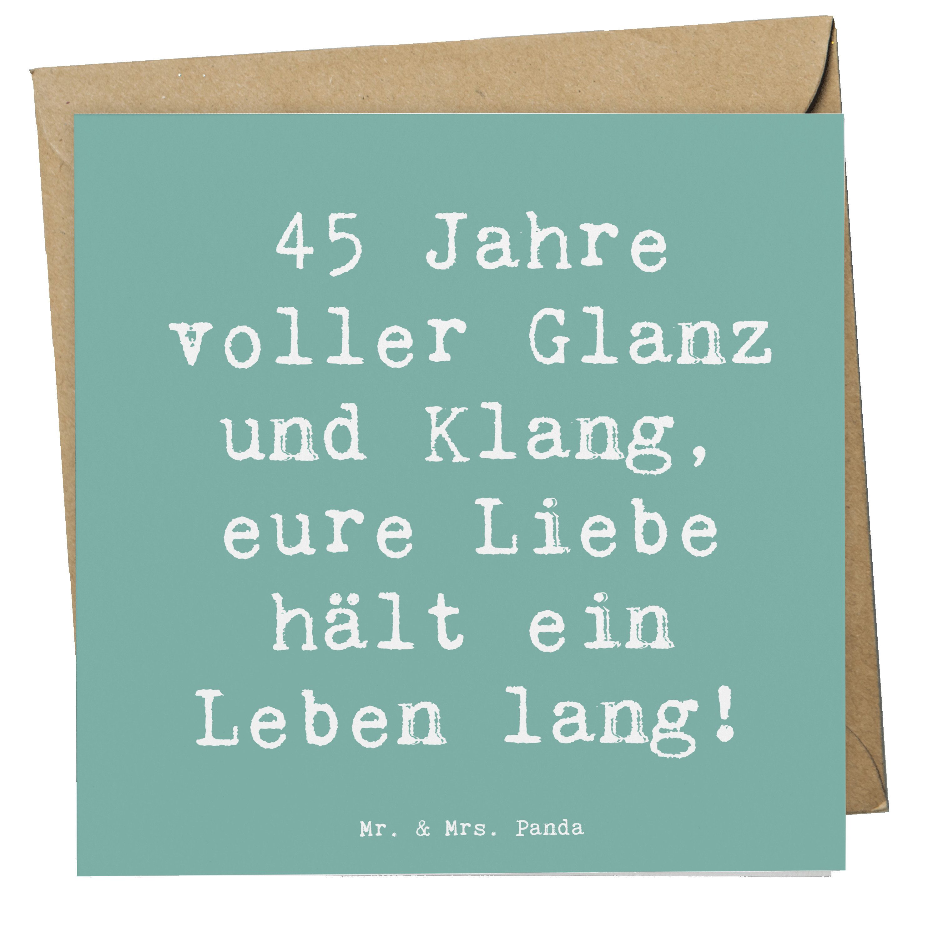 Grußkarte 45. Hochzeitstag Messinghochzeit - Meeresbrise - Geschenk, Jubiläumss
