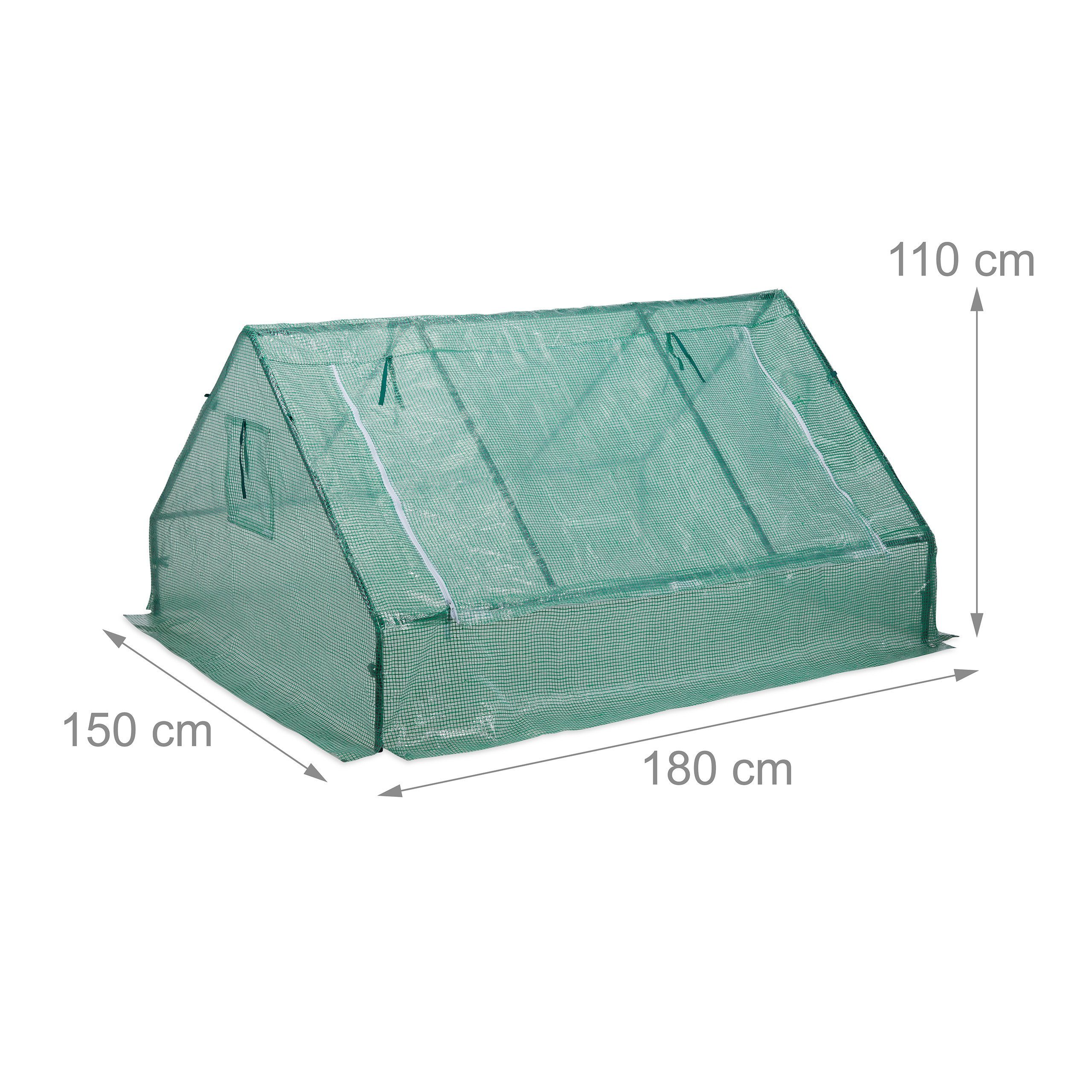 relaxdays Foliengewächshaus 110x180x150 cm