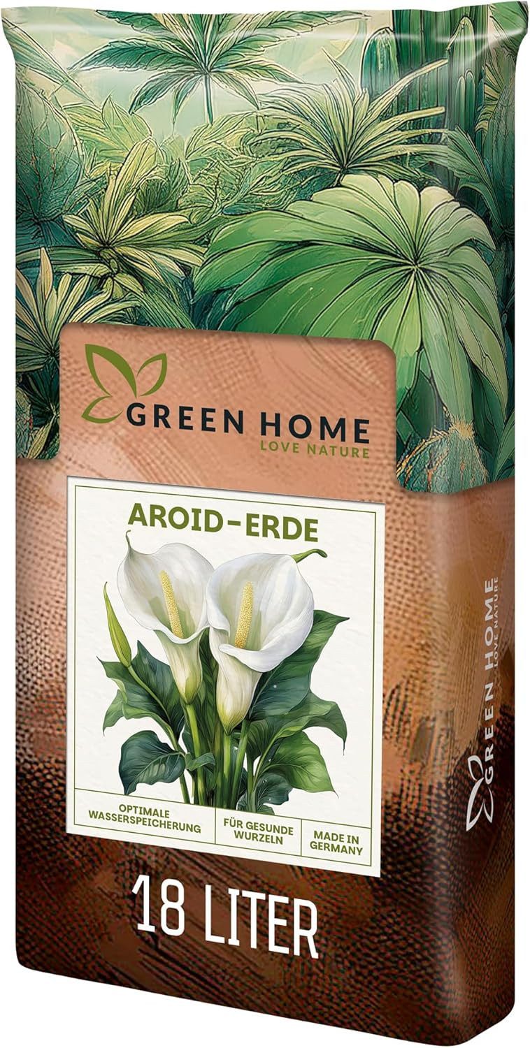 GREEN HOME LOVE NATURE Spezialerde Aroid Erde – Spezialerde für Monstera, Philodendron & Zimmerpflanzen 18 L, 36 L, 72 L, Langzeitdünger, Perlit, Kokosfasern, pH 5,8, gute Drainage