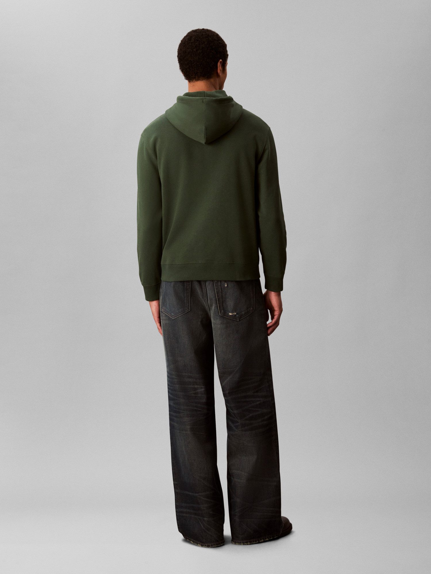 Calvin Klein Jeans Sweatshirt LS EU 350TERRY MICRO MONOLOGO HO Kapuze, regular fit