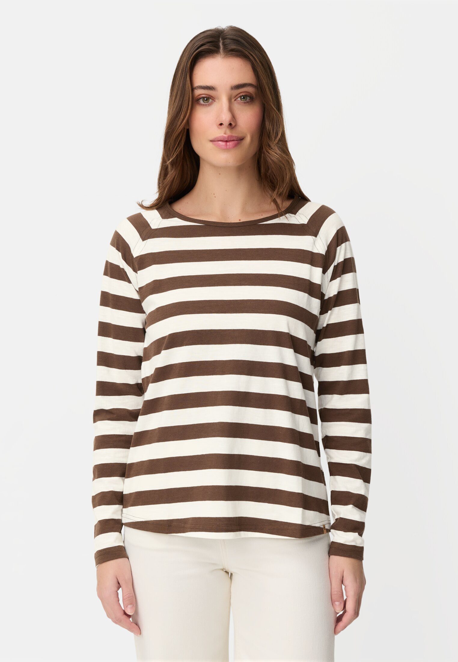 camel active Longsleeve aus reiner Baumwolle Langarm (1-tlg)