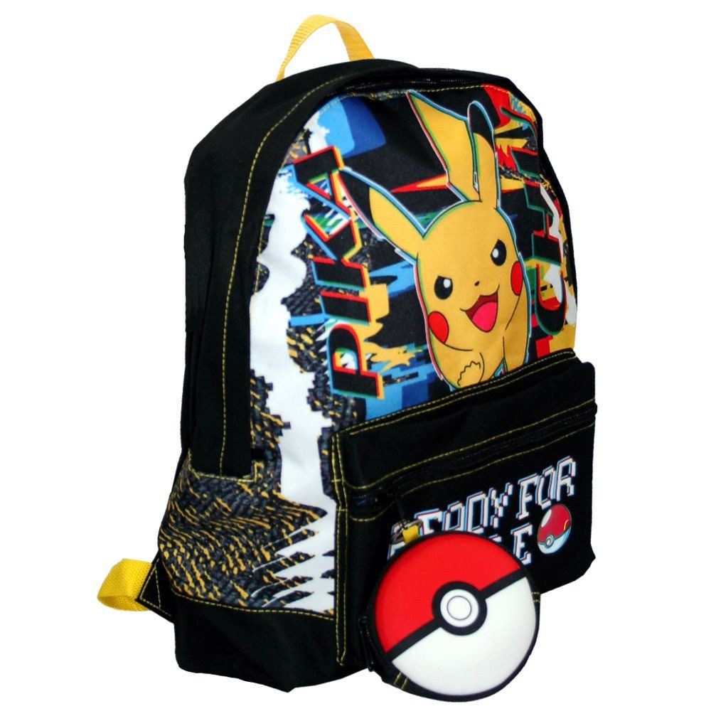 POKÉMON Kinderrucksack Schul-Rucksack Pikachu schwarz 40 x 32 x 15 cm Pokemon Tasche