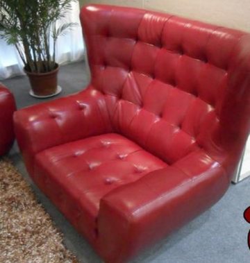JVmoebel Chesterfield-Sofa Zeitgenössisches 3+2+1 Chesterfield Sofa rot