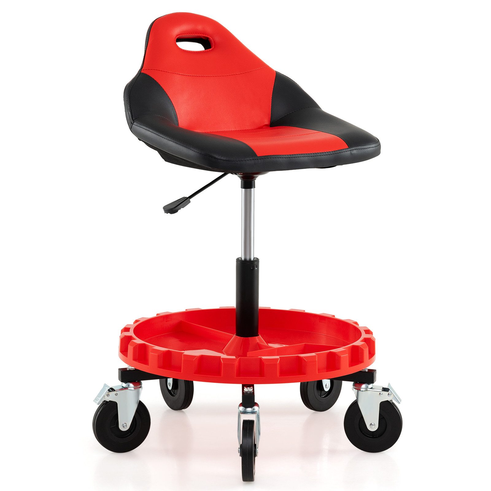 COSTWAY Montagehocker, 71-83cm höhenverstellbar bis 150kg mit Werkzeugablage