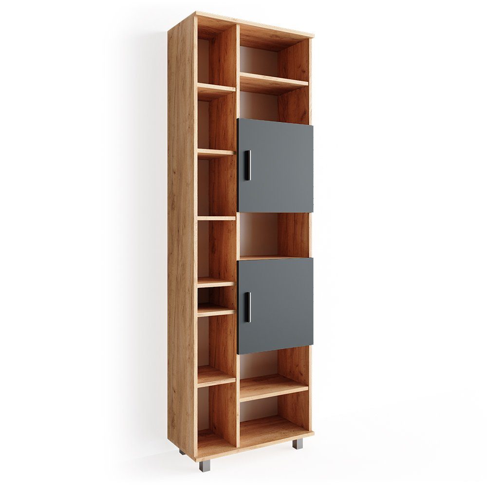 Vicco Hochschrank Ilias, Eiche/Anthrazit, 60 x günstig online kaufen