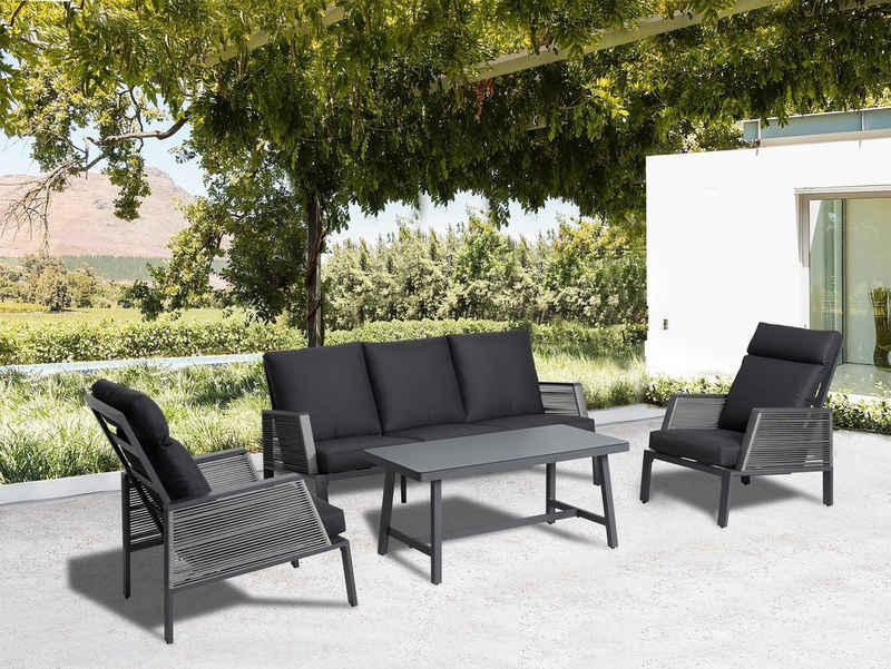 Gardissimo Gartenlounge-Set Roma Lounge / Aluminium / Gartenmöbelset / Outdoor / Möbel, inkl. Auflagen