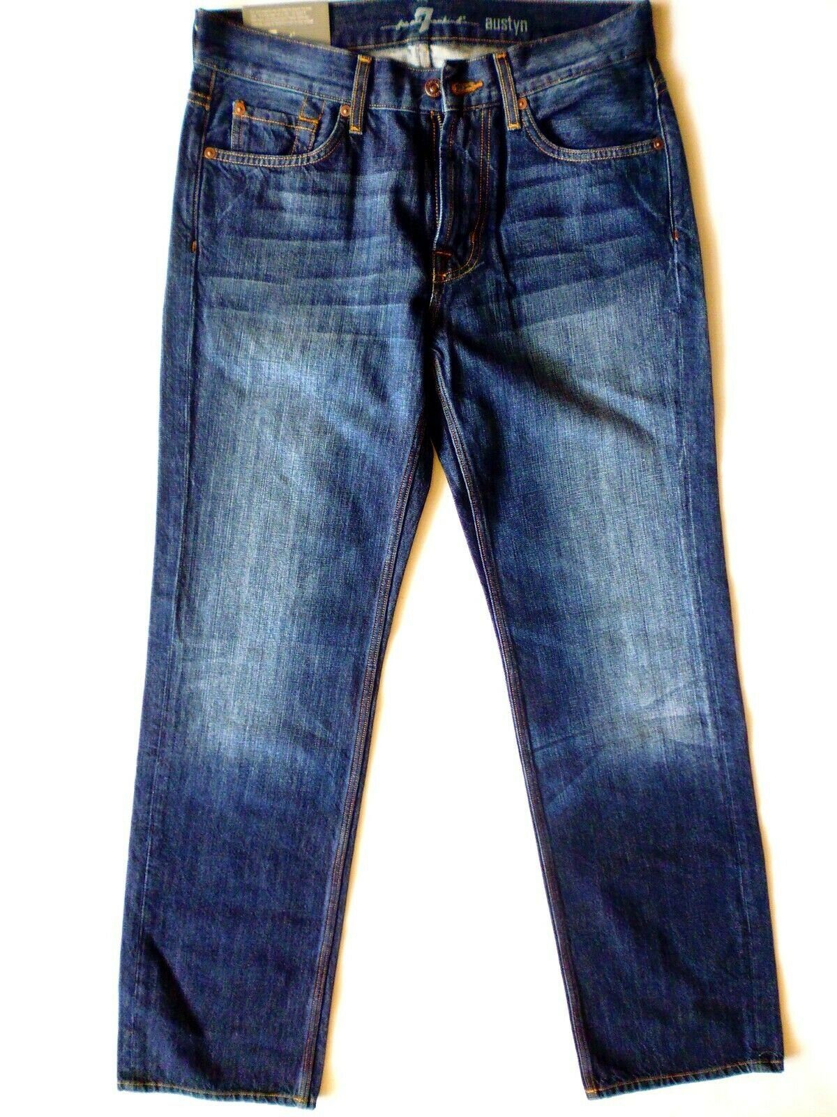 5-Pocket-Jeans 7 For All Mankind Herren Jeanshose, Austyn Dunkel Blau ausgewaschen