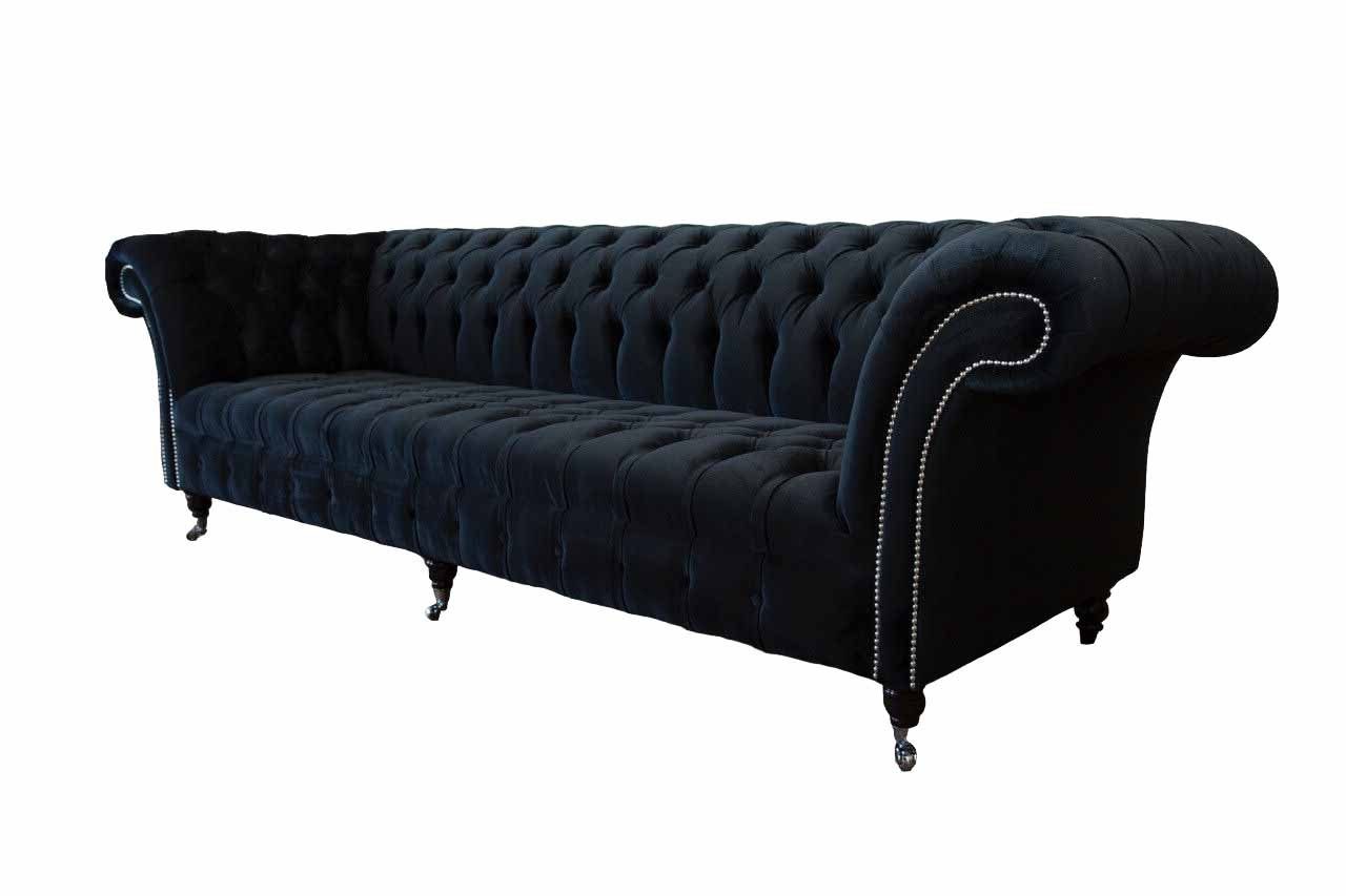 JVmoebel Chesterfield-Sofa, Chesterfield Sofa Klassisch Design Wohnzimmer Sofas Textil Couch