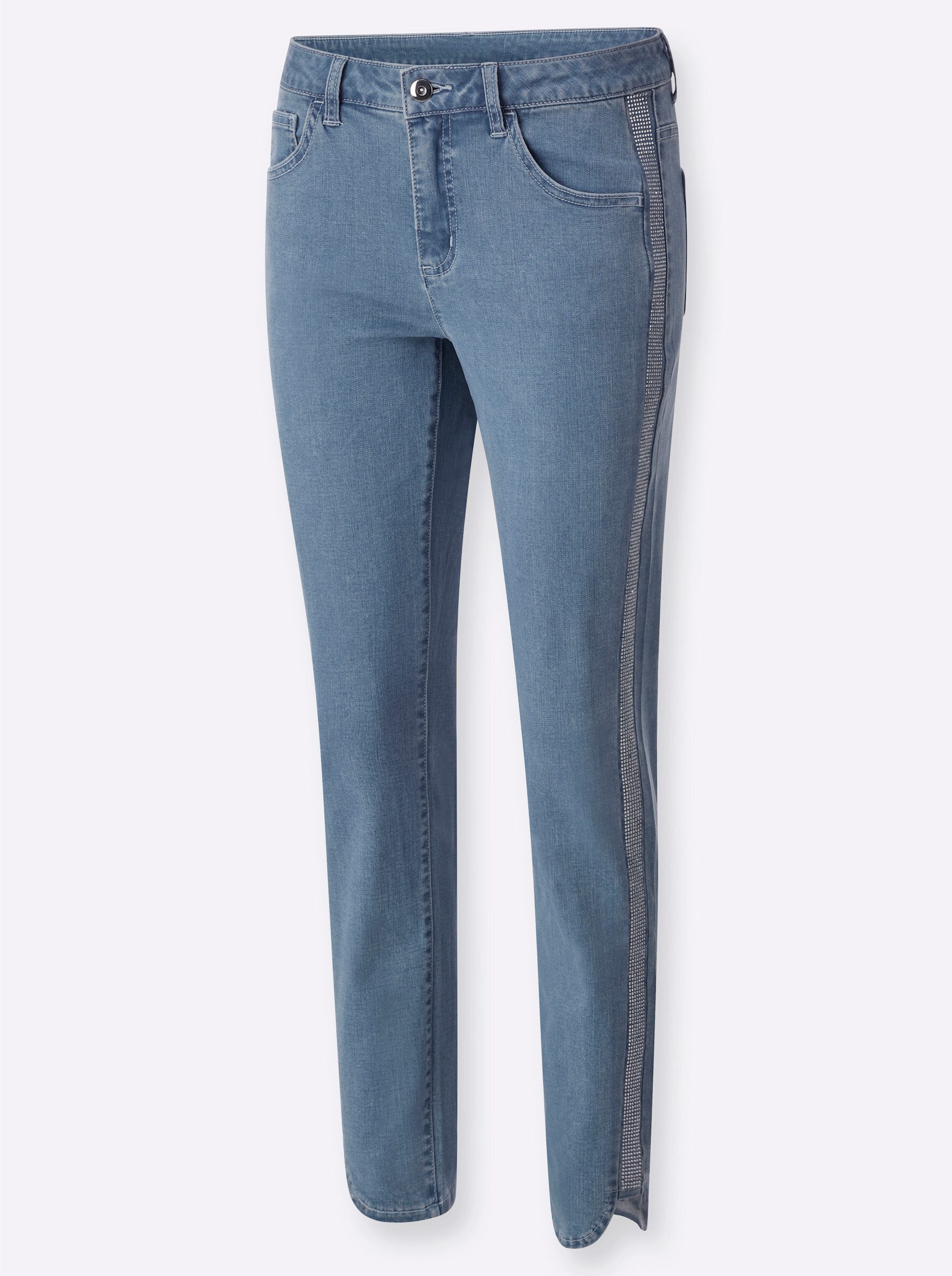 Bequeme Jeans Lyocell-Baumwoll-Jeans leicht vertieft
