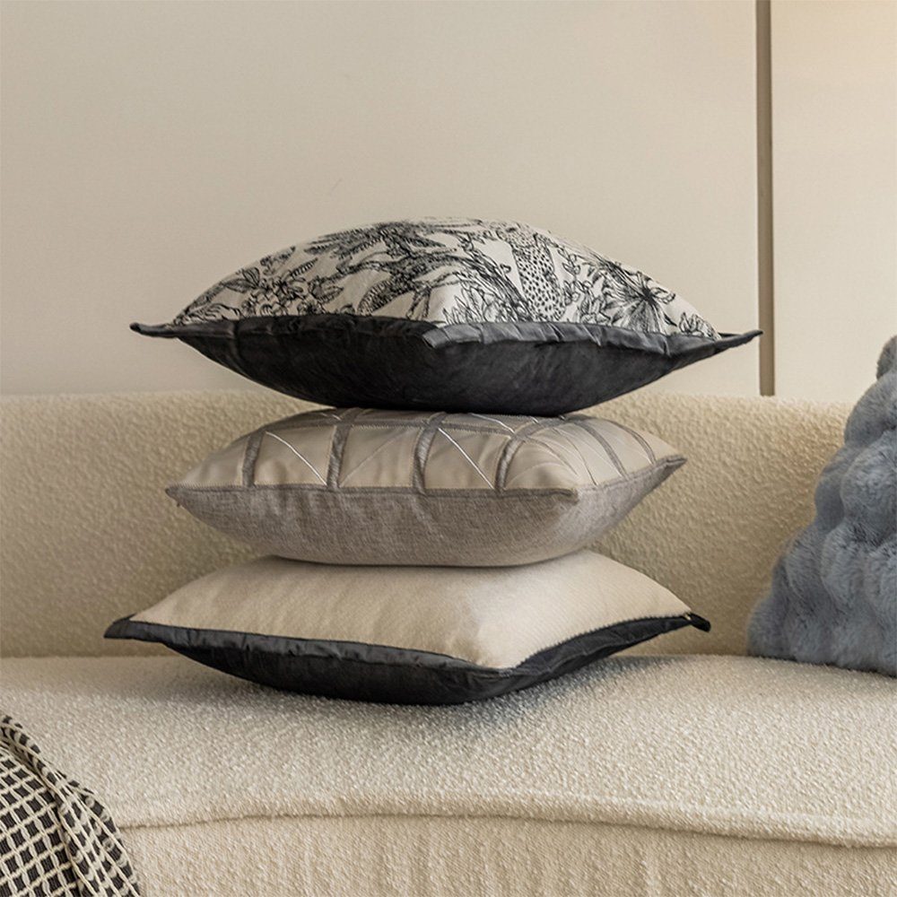 Schlafzimmer Kissenbezüge Stück) Wurfkissenbezug FELIXLEO (4 45*45cm, Modern schlicht Sofa Kissenbezug