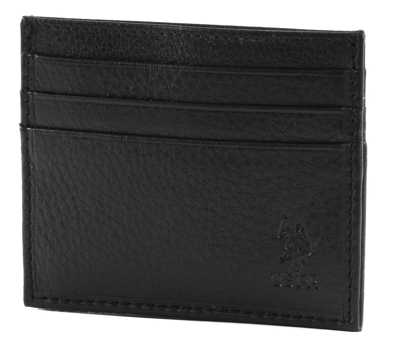 U.S. Polo Assn. Kartenetui Credit Card Holder, aus echtem Leder mit RFID-Blocker Schutz