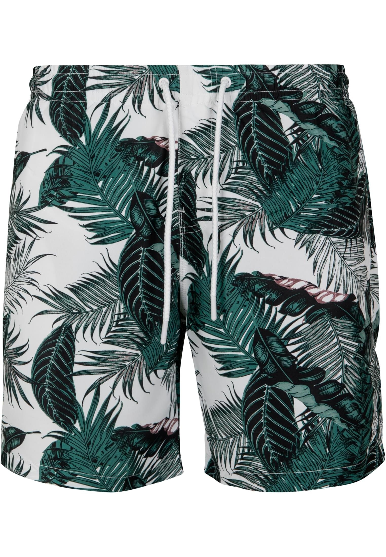Badeshorts Swim palm leaves Herren Shorts URBAN CLASSICS Pattern