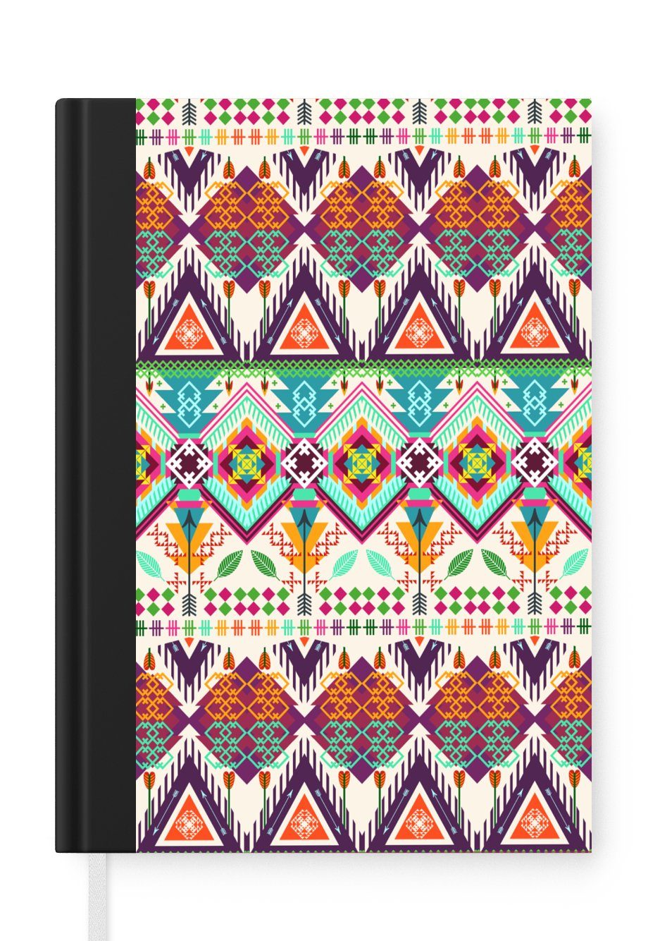 MuchoWow Notizbuch Azteken - Südamerika - Muster, Journal, Merkzettel, Tagebuch, Notizheft, A5, 98 Seiten, Haushaltsbuch