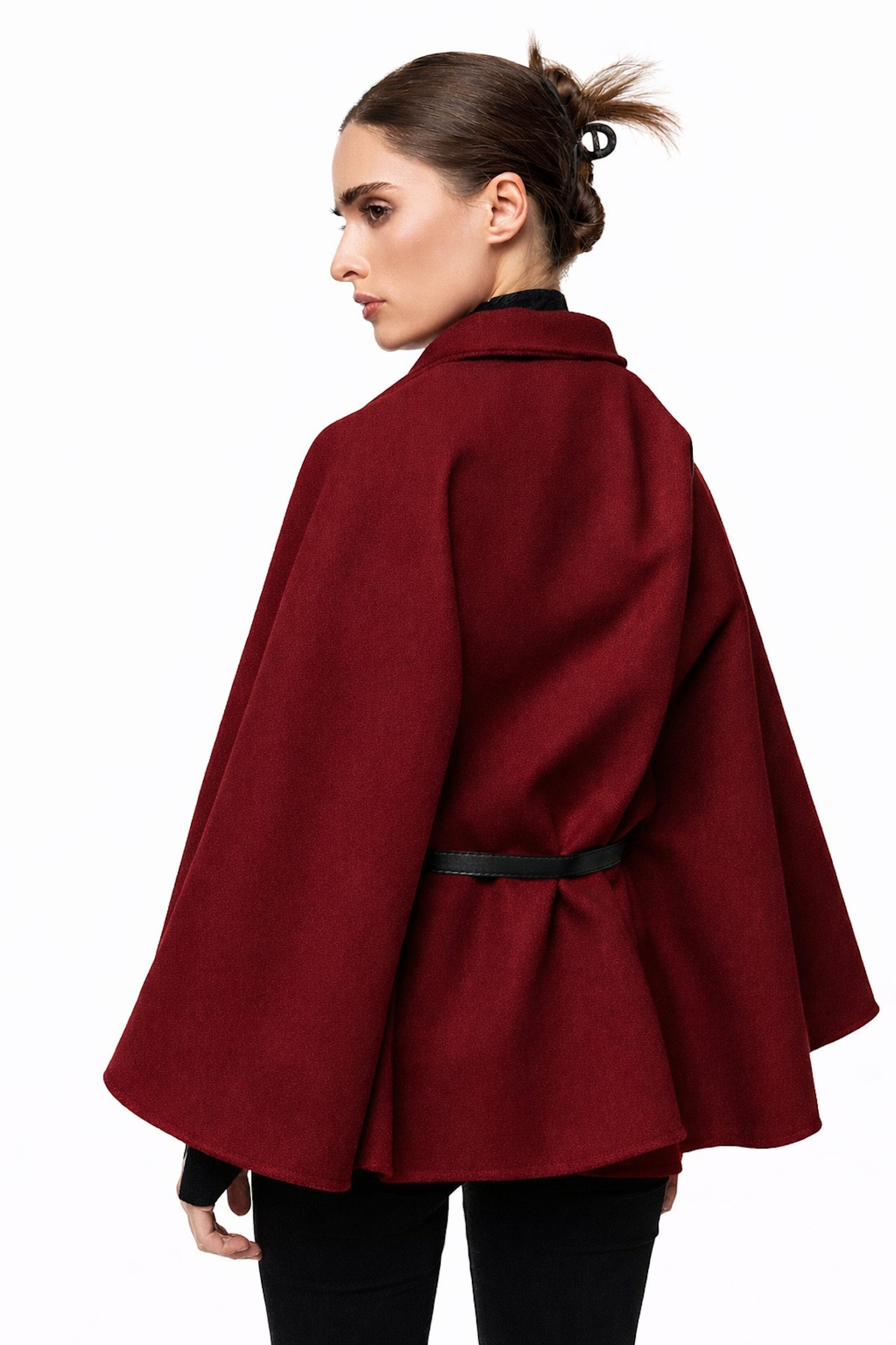 Worldclassca Poncho Worldclassca Poncho Crop Jacke Elegant Umhang Stehkrage günstig online kaufen