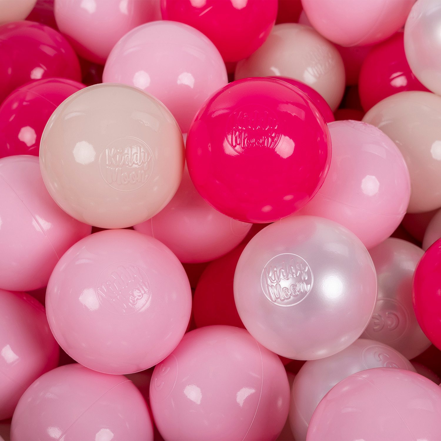 KiddyMoon Bällebad-Bälle ZK7 (Baby Plastikbälle Spielbälle, 50-St), Made in Europe