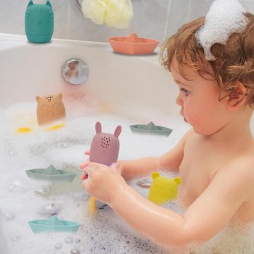 autolock Badewannenstöpsel Badespielzeug - 8 Stück Wasserspielzeug Badewannenspielzeug Fontäne