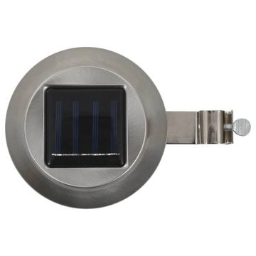 vidaXL Außen-Wandleuchte Outdoor Solarleuchten 6 Stück LED Rund 12 cm Weiß