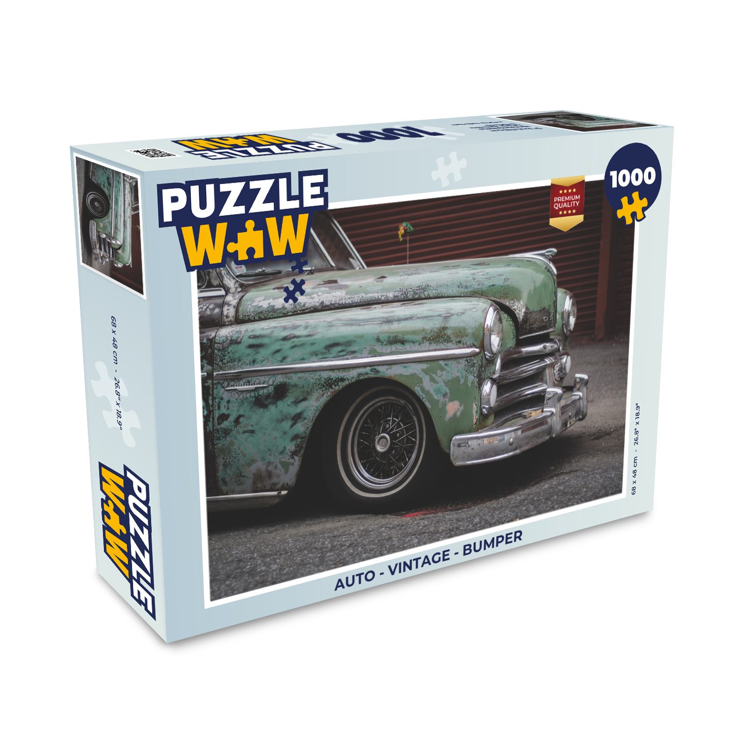 MuchoWow Puzzle »Auto - Oldtimer - Stoßstange«, 1000 Puzzleteile, Das  Puzzle kommt in einer Box