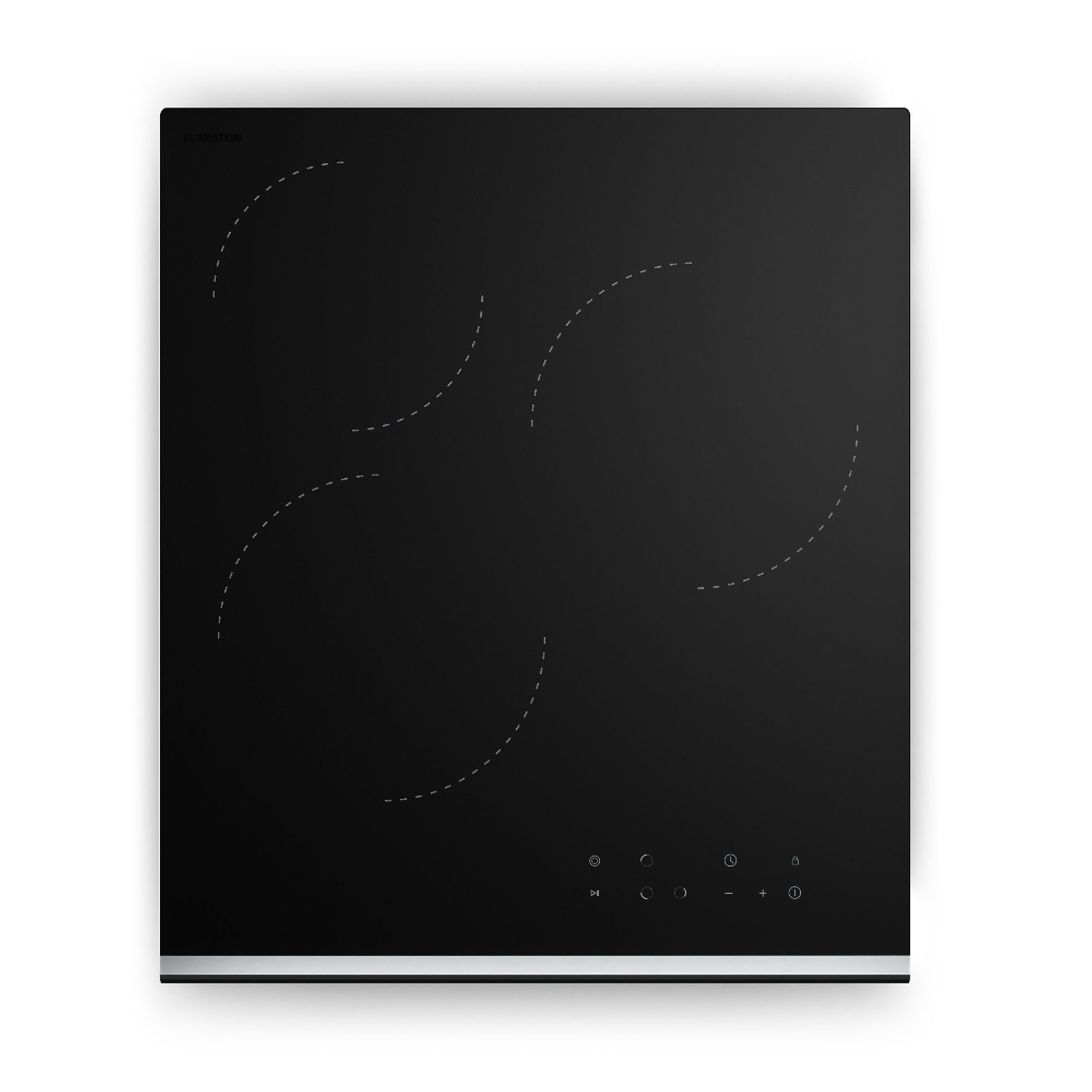 Klarstein Elektro-Kochfeld GK-CT455001E GK-CT455001E, Elektrische Kochfelder 3 Ovale Zonen Aluminium 5000 W Touch