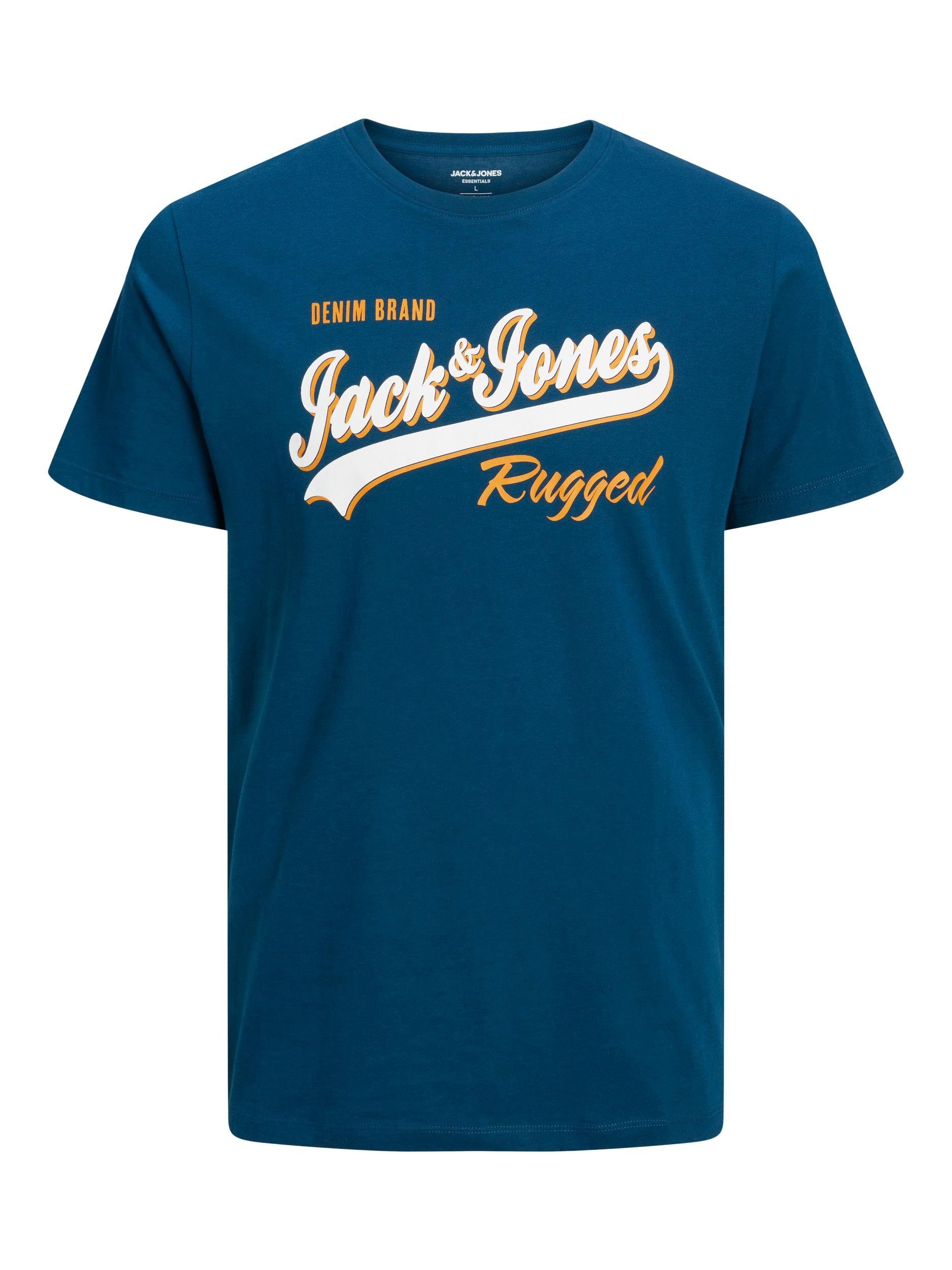 JJELOGO AW23 Junior Jack & COL NECK TEE Jones Blue Rundhalsshirt SS 2 Sailor NOOS JNR