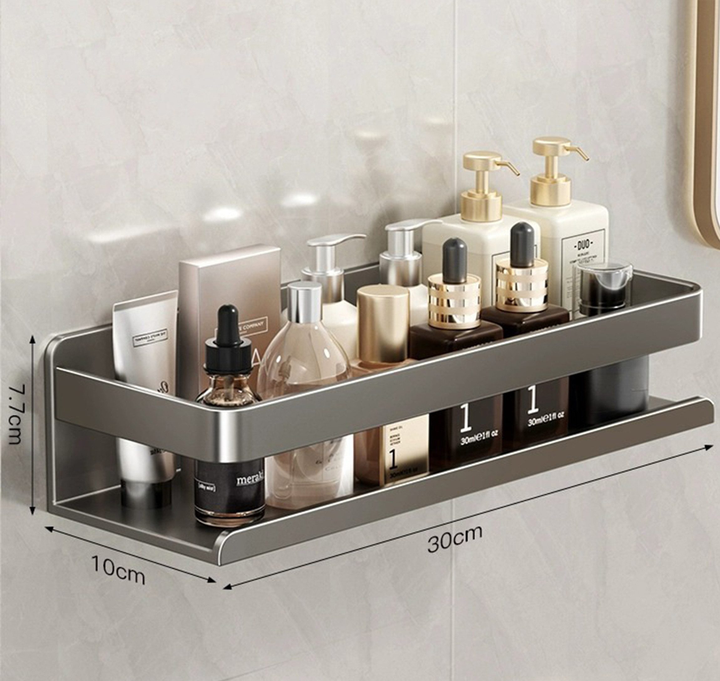 ibettertec Duschablage Edelstahl Eckregal ohne Bohren,in Größen 30/40/50 cm günstig online kaufen