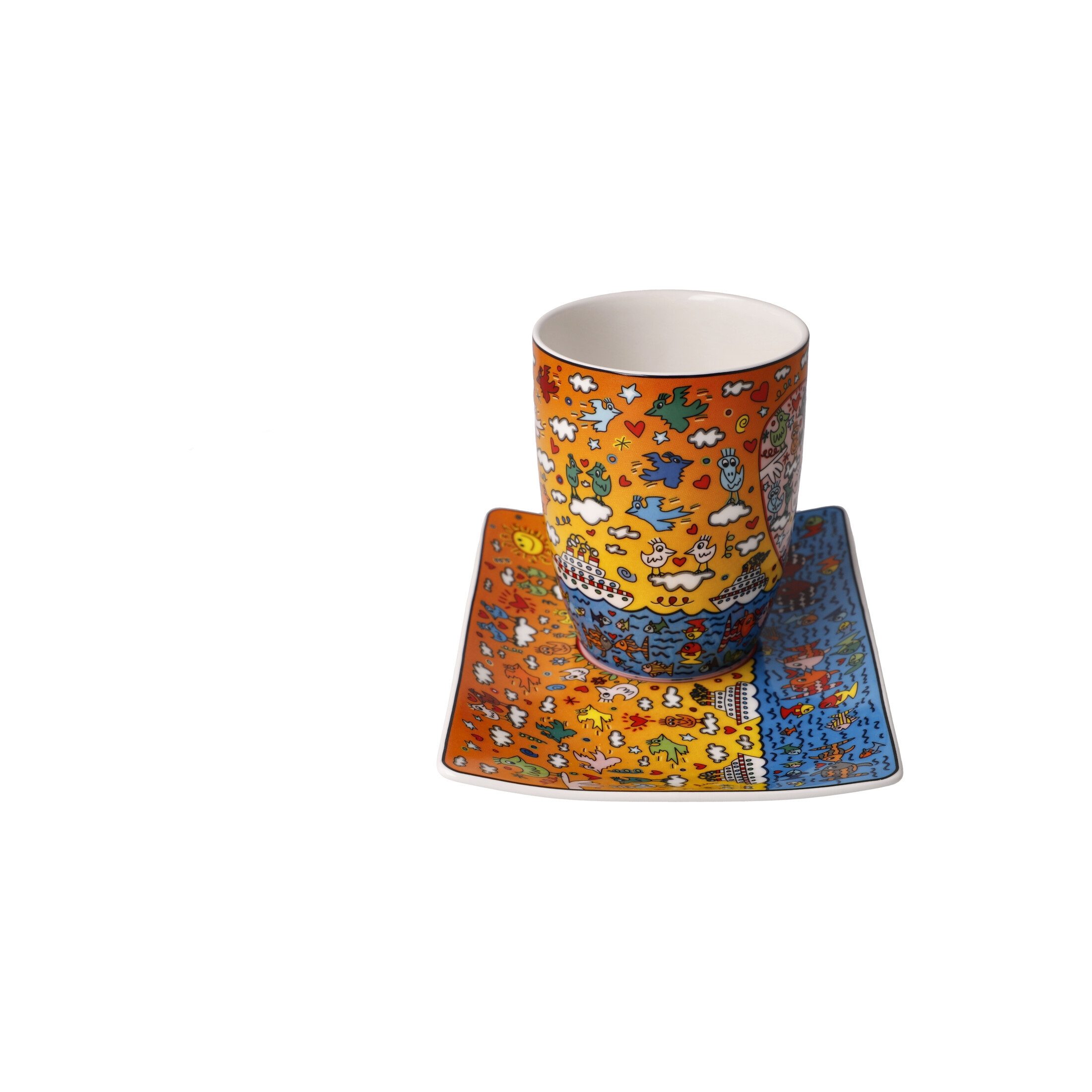 Goebel Tasse James Rizzi, Porzellan, Spülmaschinengeeignet