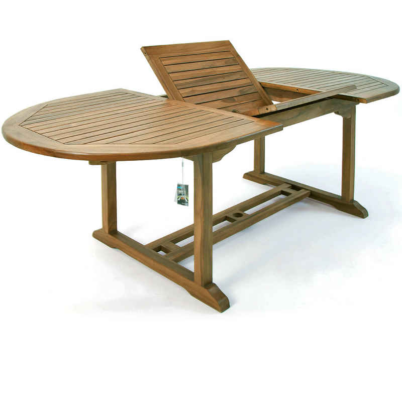 Deuba Gartentisch, Wetterfest Klappbar Holz FSC®-zertifiziert 200cm 80kg Belastbarkeit