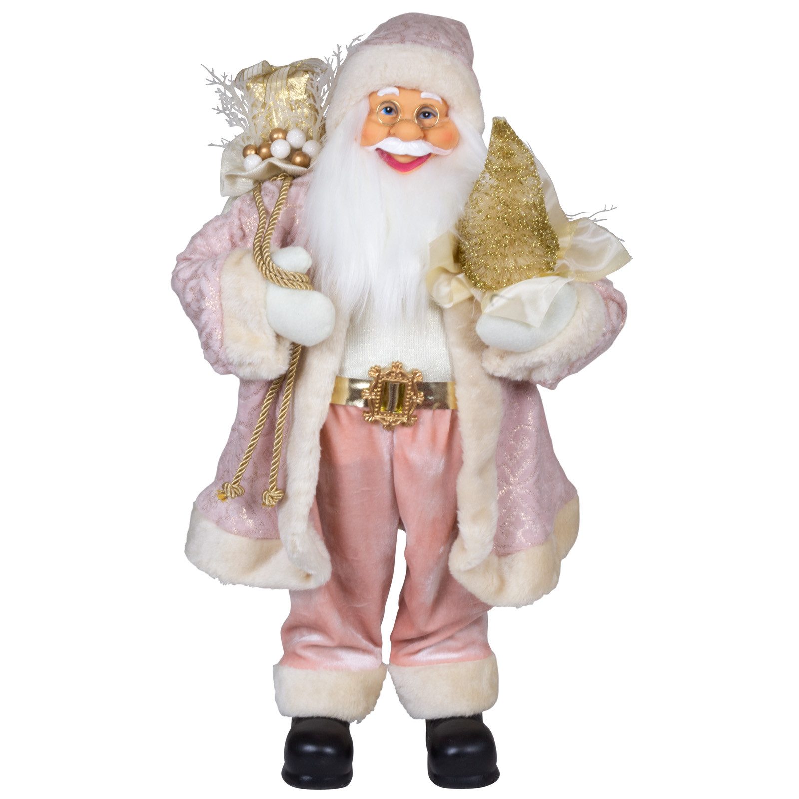 Christmas Paradise Weihnachtsmann Jonte, 4 Größen (30-80cm) (Deko Figur, 1 St., stehend), rosa