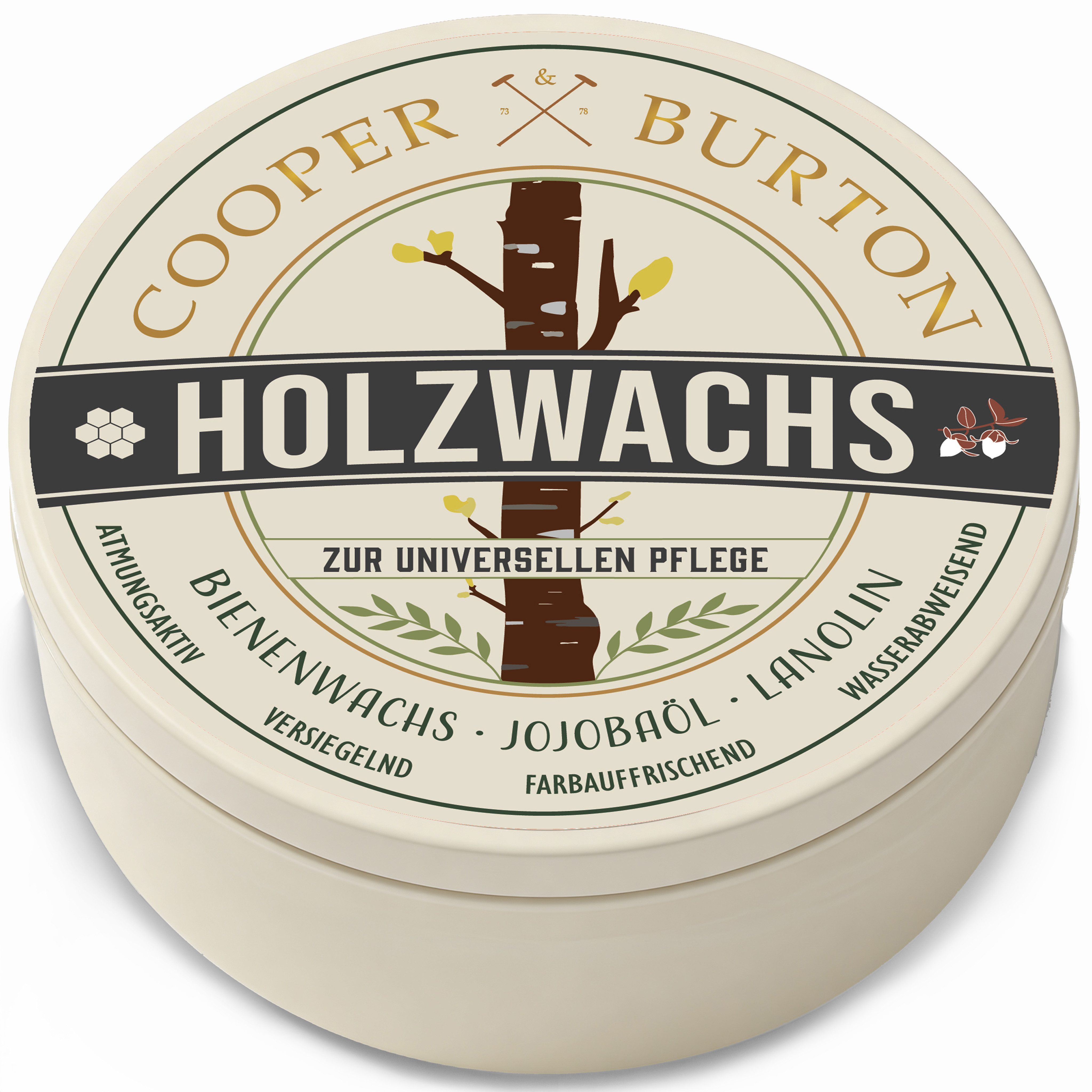 Cooper&Burton Holzwachs 200ml – Natürliche Holzpflege für Hölzer von Cooper & Burton Möbelreiniger (Holzwachs, Bodenwachs, Möbelwachs)