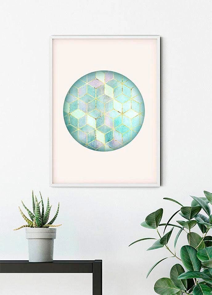 Komar Poster Mosaik Circle Verde, Formen, Kunst (1 St), Kinderzimmer, Schlafzimmer, Wohnzimmer | Poster