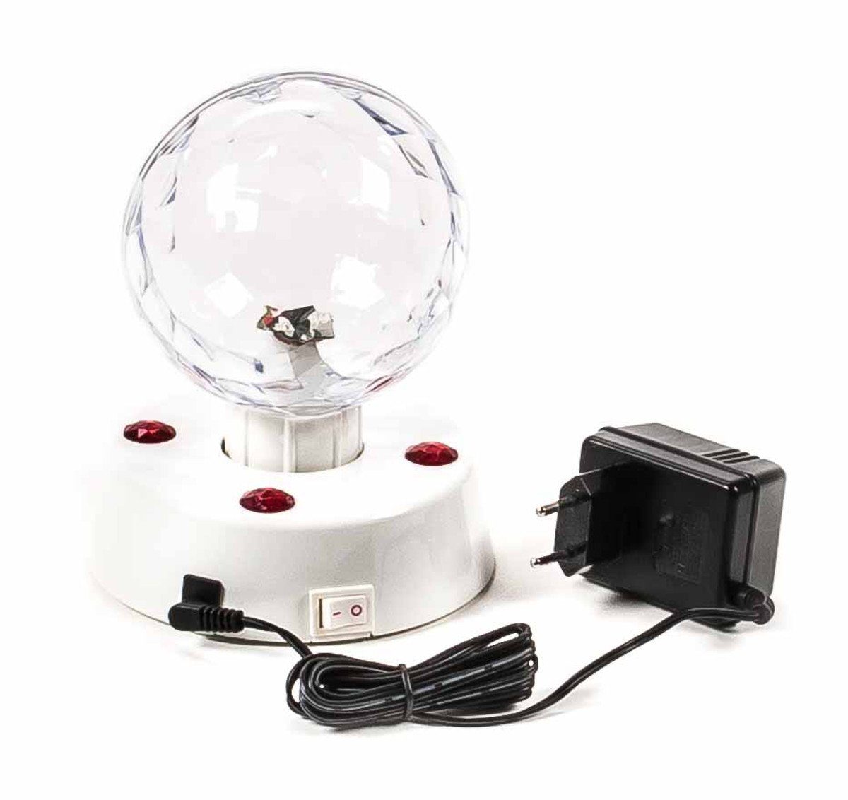 Bubble-Store LED Discolicht LED Discolampe, rotierende Kugel mit 3 bunten  LED