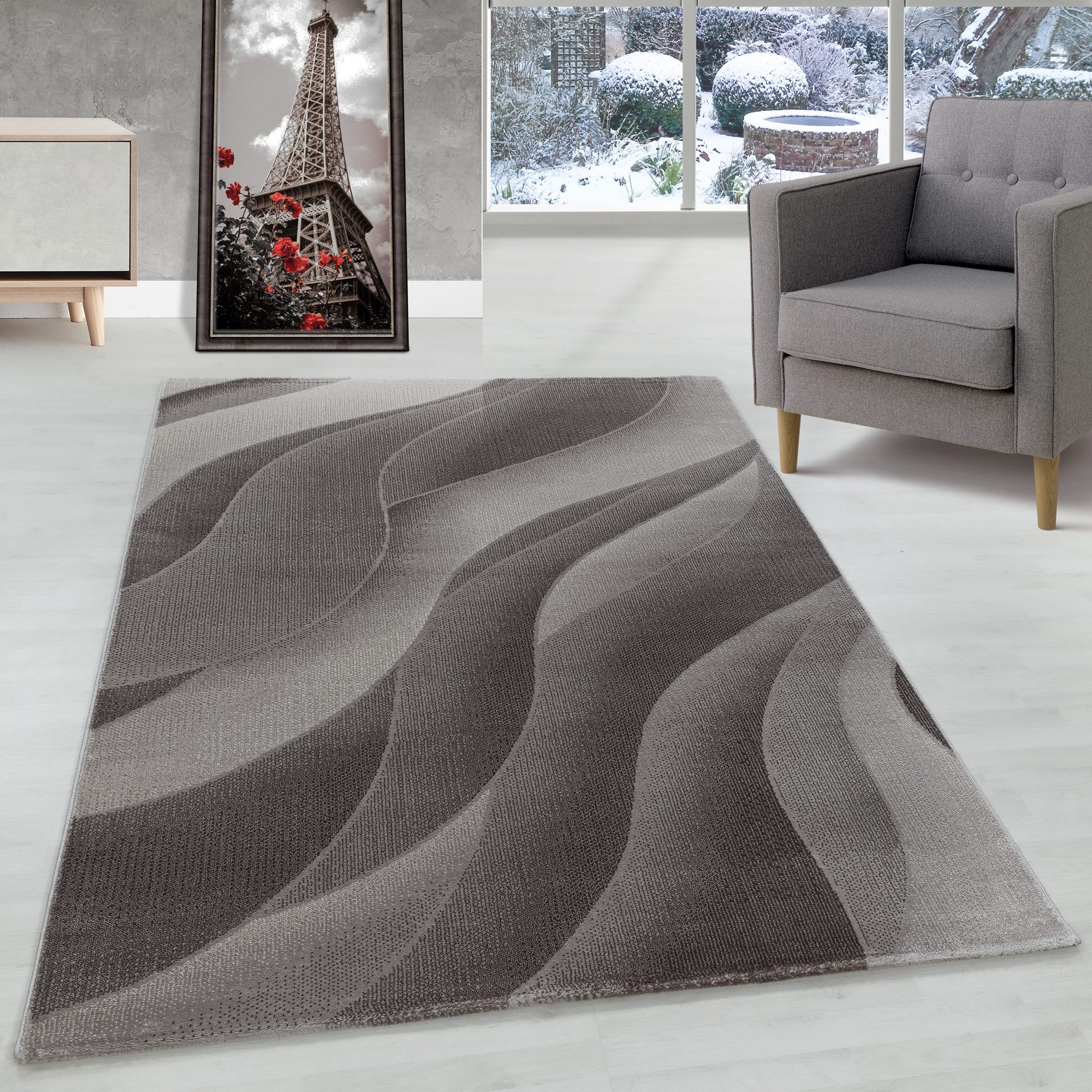 Carpettex Designteppich Wellen Design, Läufer, Höhe: günstig online kaufen