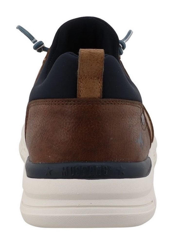Mustang Shoes Gregorio Slip-On Sneaker Schlupfschuh, Freizeitschuh, Halbschuh mit elastischen Schnürsenkeln