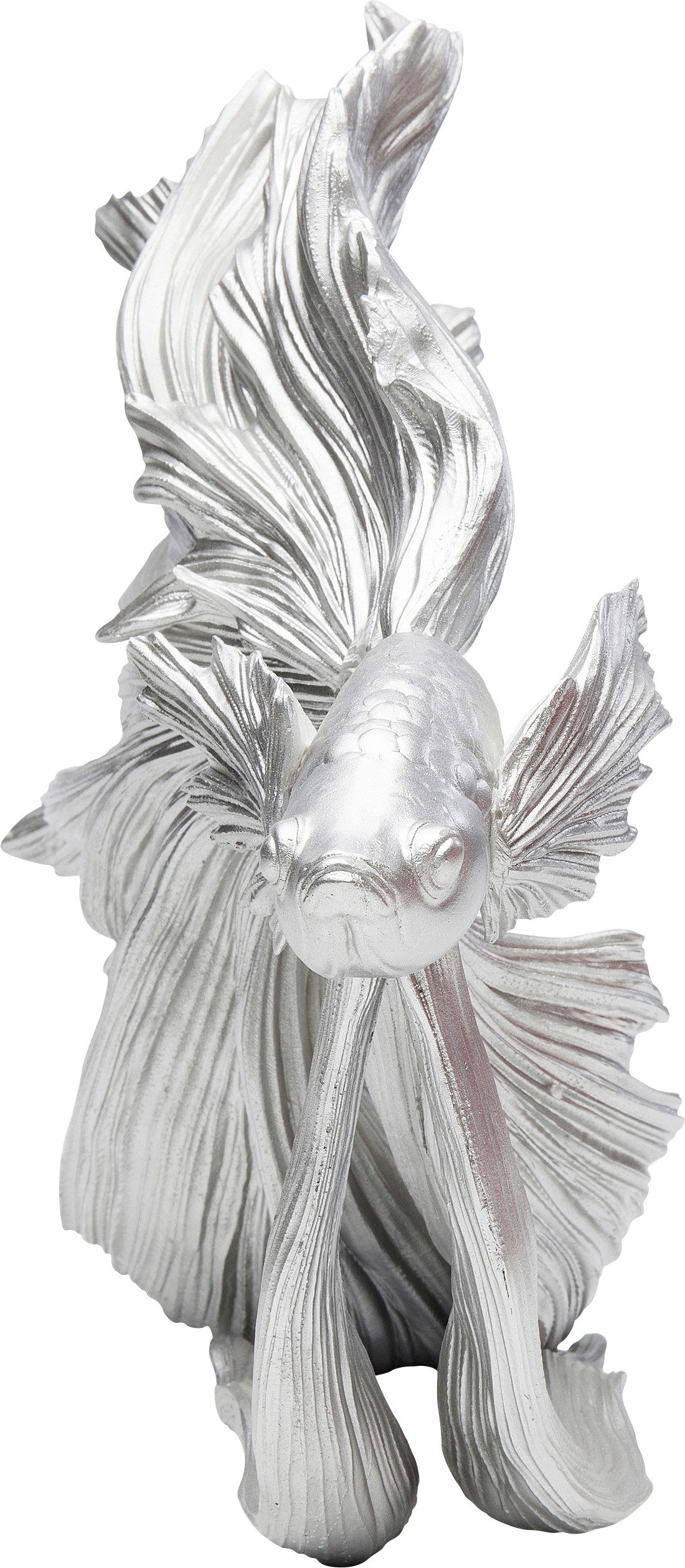 Kare Design Dekofigur Betta Fish Silber Klein