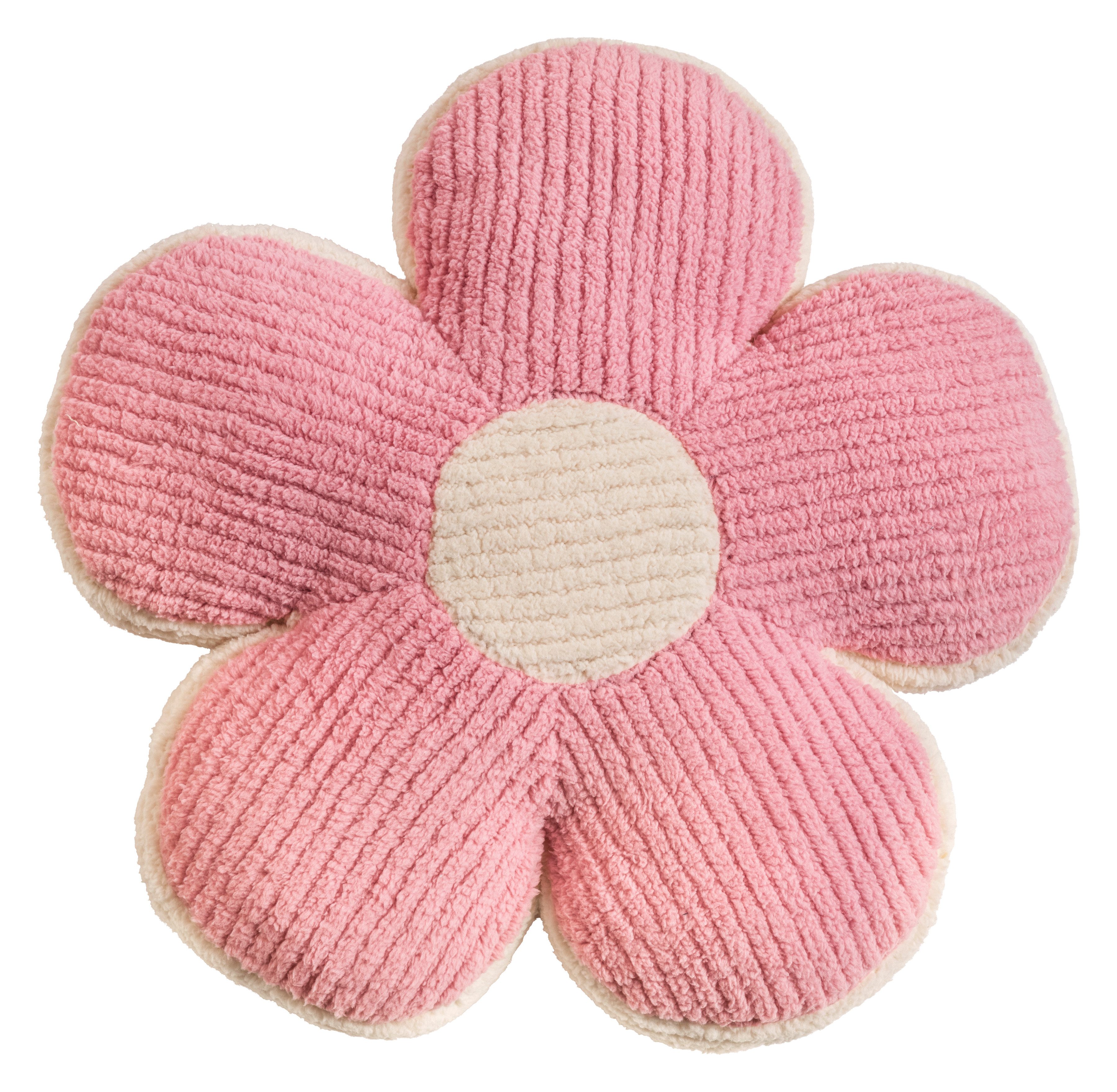 Magma Heimtex Dekokissen BONNY Blumenkissen, Blumenkissen aus Cord – Kuschelige Blütenfreude in Gelb & Rose