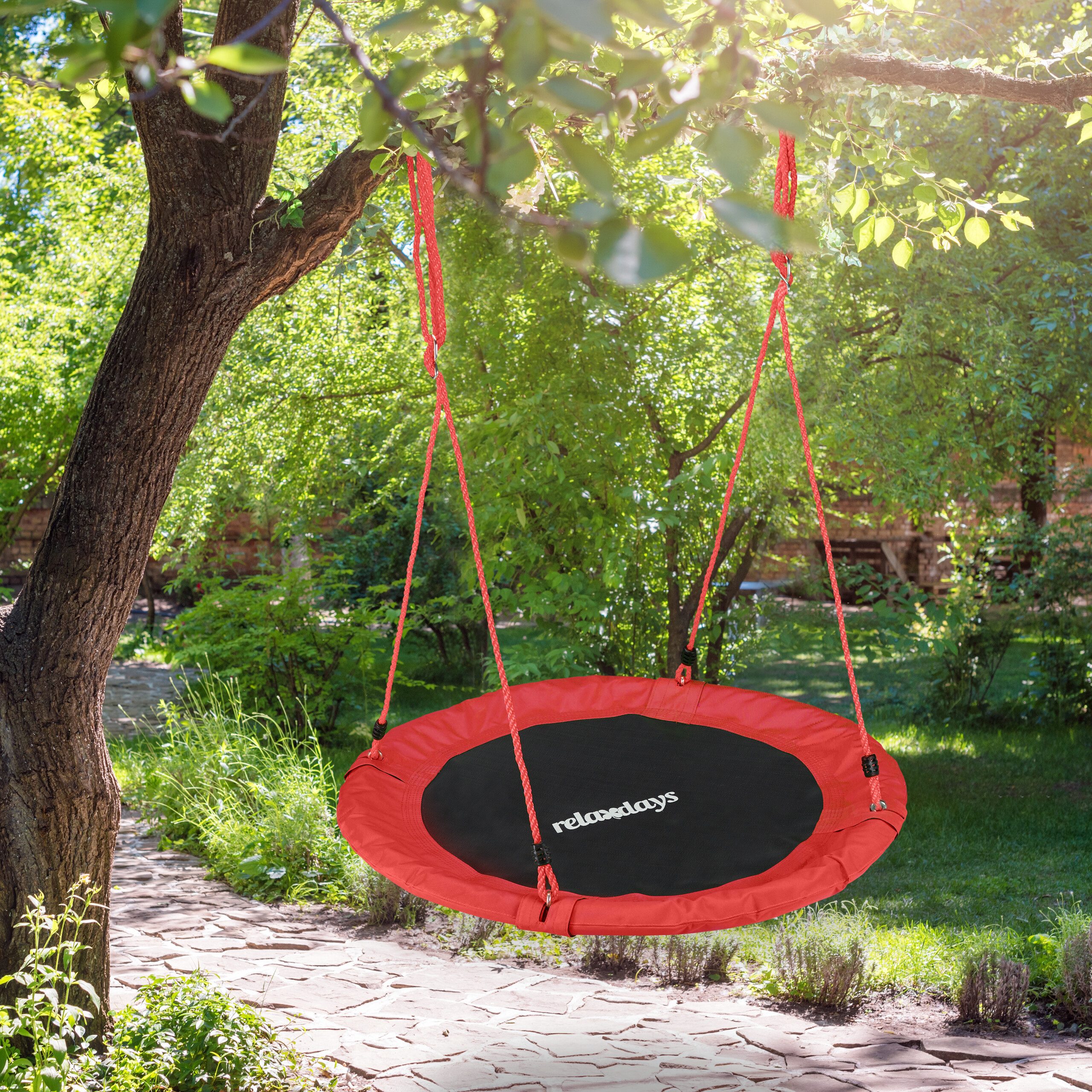 relaxdays Nestschaukel 90 cm, Rot günstig online kaufen
