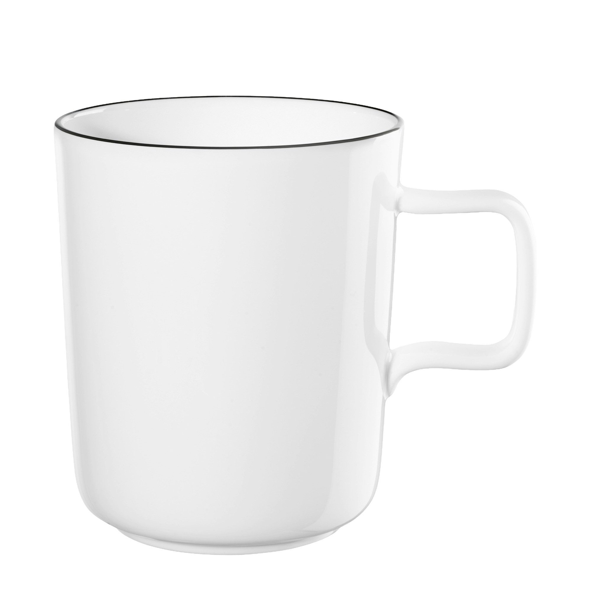 ASA SELECTION Becher ASA Selection oco ligne noire Henkelbecher, oco ligne noire 0,35l, Fine Bone China