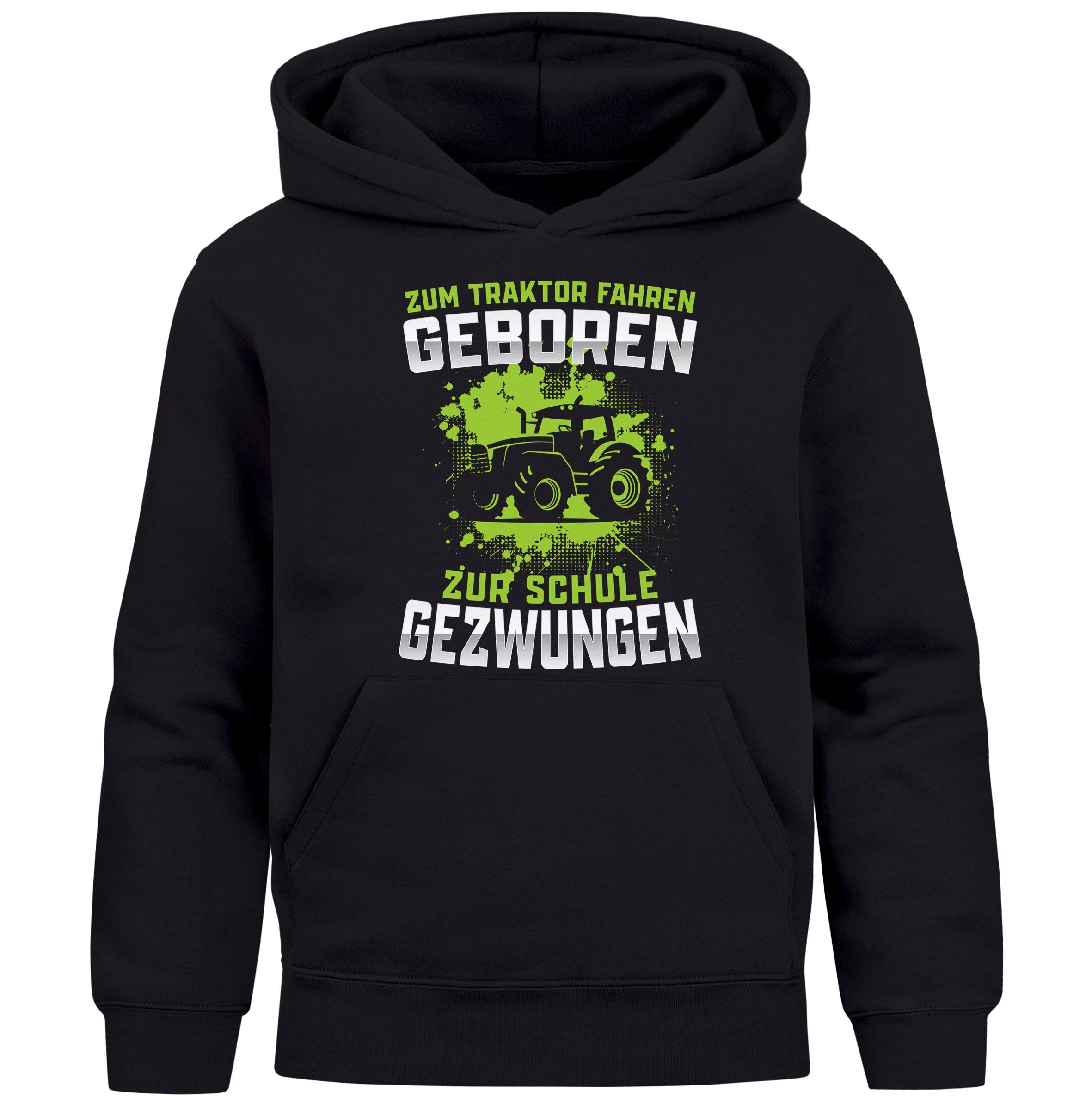 Hoodie Kinder Hoodie mit Aufdruck Traktor Trekker Jungen Motiv Spruch lustig