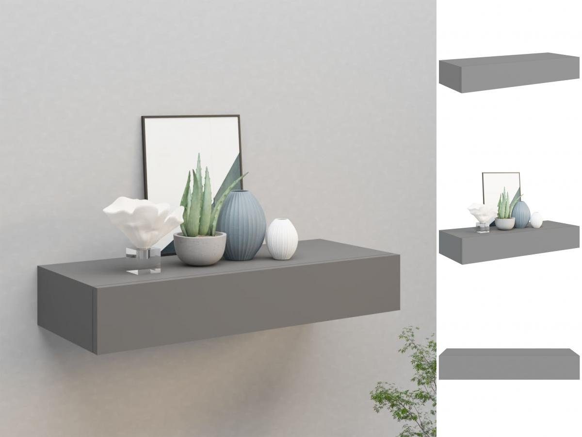 Grau cm Regal Wand-Schubladenregal vidaXL MDF 60x23,5x10