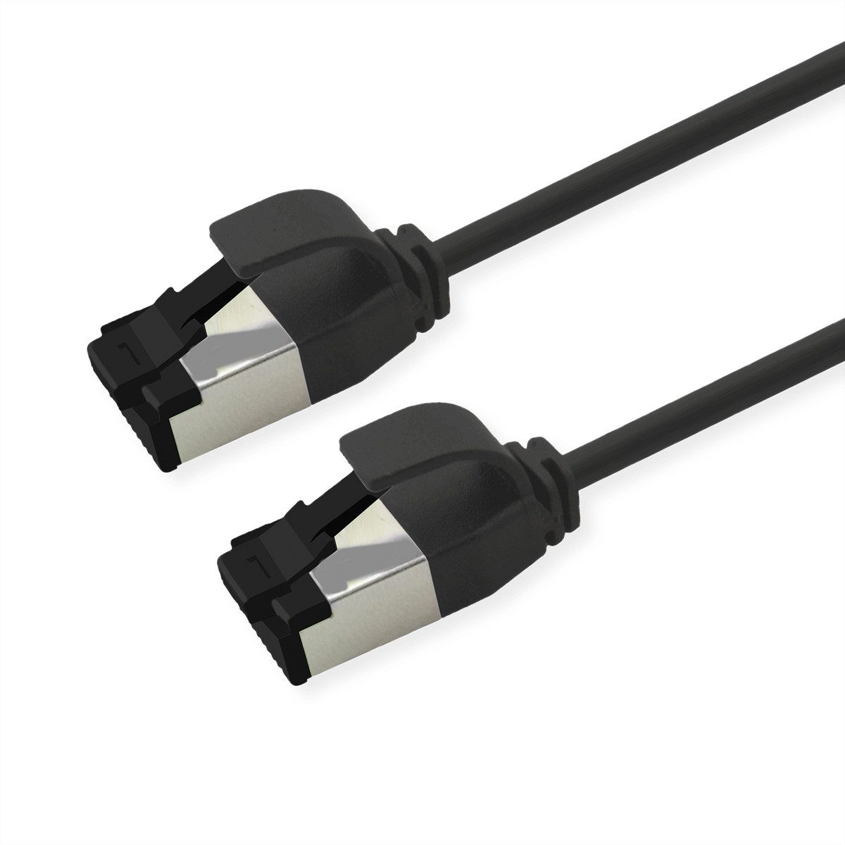 ROLINE U/FTP Patchkabel Cat.8 (Class I), slim LAN-Kabel, RJ-45 Männlich (Stecker), RJ-45 Männlich (Stecker) (15.0 cm), LSOH, Litzendraht