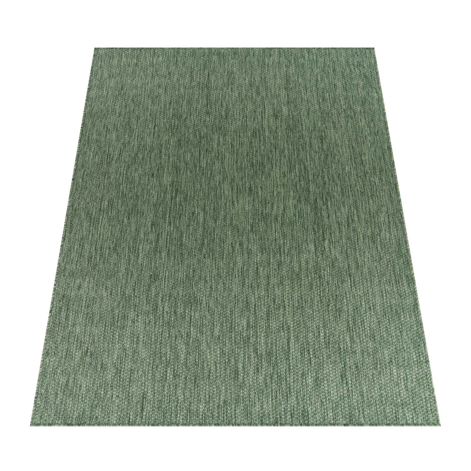TaraCarpet Teppich Tara Carpet Columbia Meliert In & Outdoor auch für die Küche, rechteckig, Höhe: 5 mm, Balkon Terrasse Wintergarten grün meliert Esszimmer 80x150
