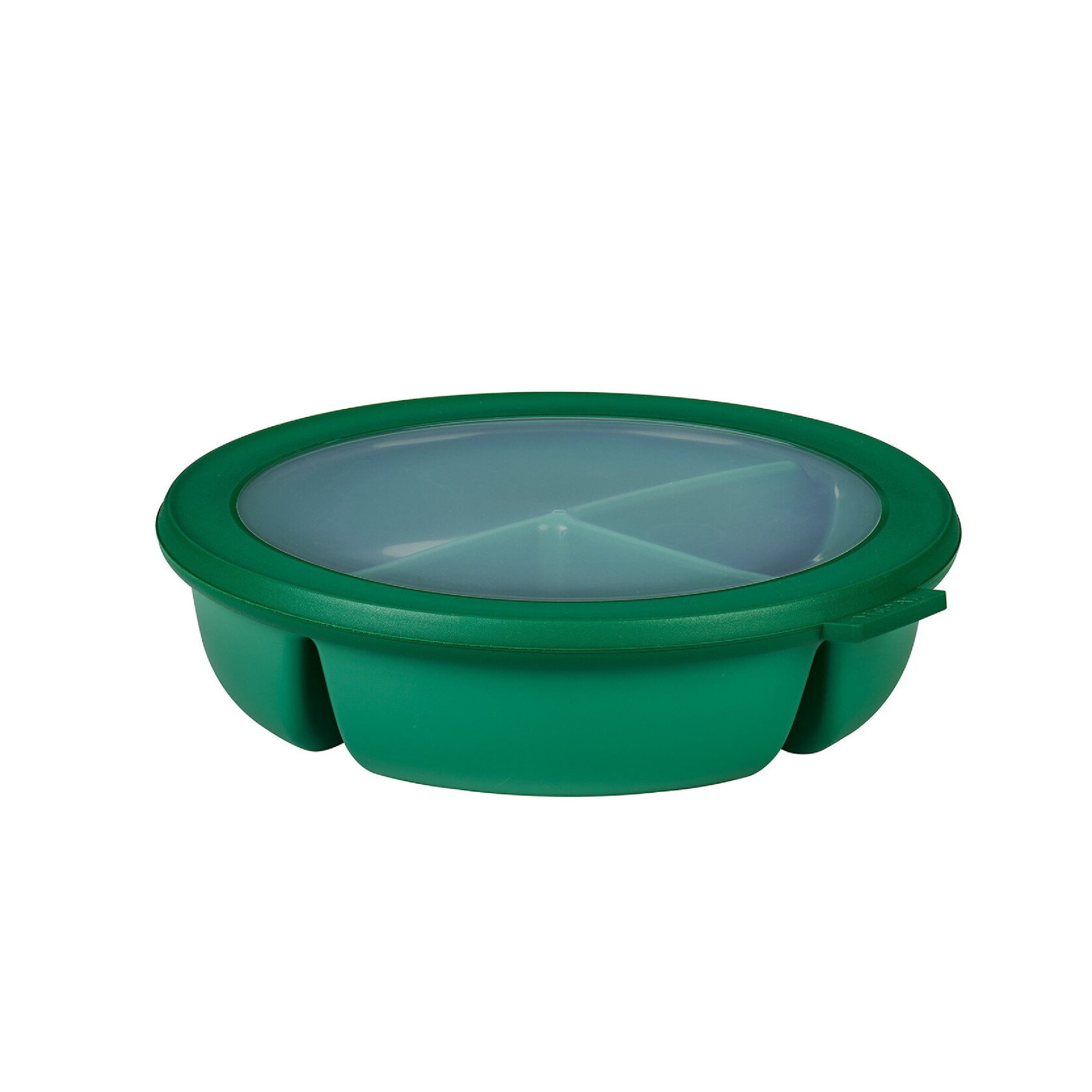 Mepal Lunchbox Bento-Schüssel Cirqula, rund, Vivid Green, Frischhaltedose, Polypropylen (PP), Thermoplastische Elastomere (TPE), Vorratsdose luftdicht mit 3 Fächern, Mahlzeiten getrennt aufbewahren