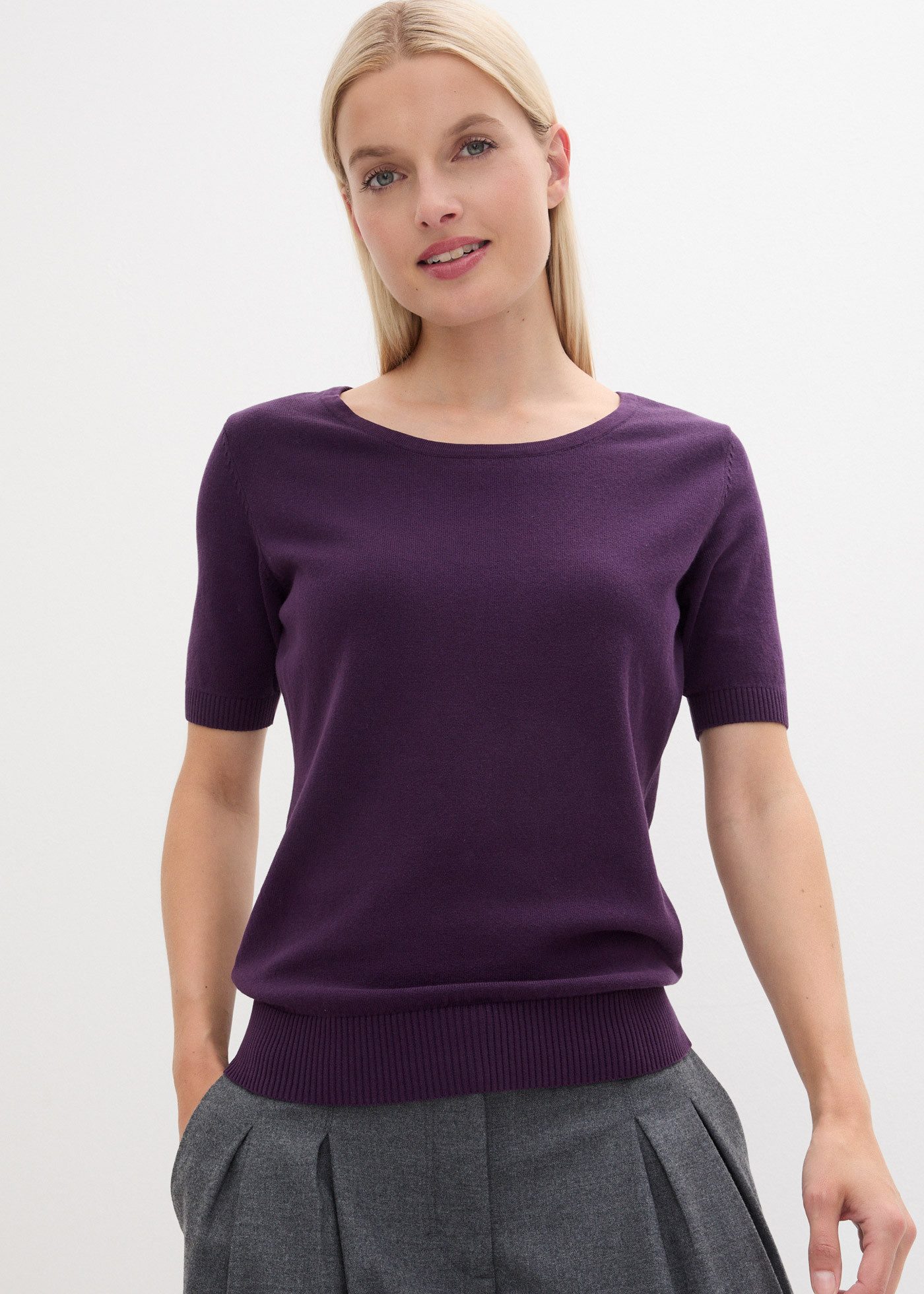 bonprix Strickpullover Kurzarm Pullover günstig online kaufen