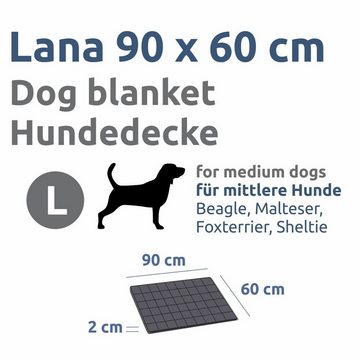 yourGEAR Hundematte your GEAR Lana Hundematte 90 x 60 cm Hundedecke, Baumwolle, waschbar