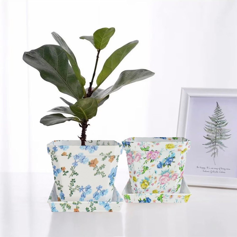 SIKAINI Blumentopf 4er-Set Blumentöpfe (wasserdurchlässig und günstig online kaufen