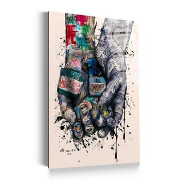 Mister-Kreativ XXL-Wandbild Graffiti Hands - Premium Wandbild, Viele Größen + Materialien, Poster + Leinwand + Acrylglas